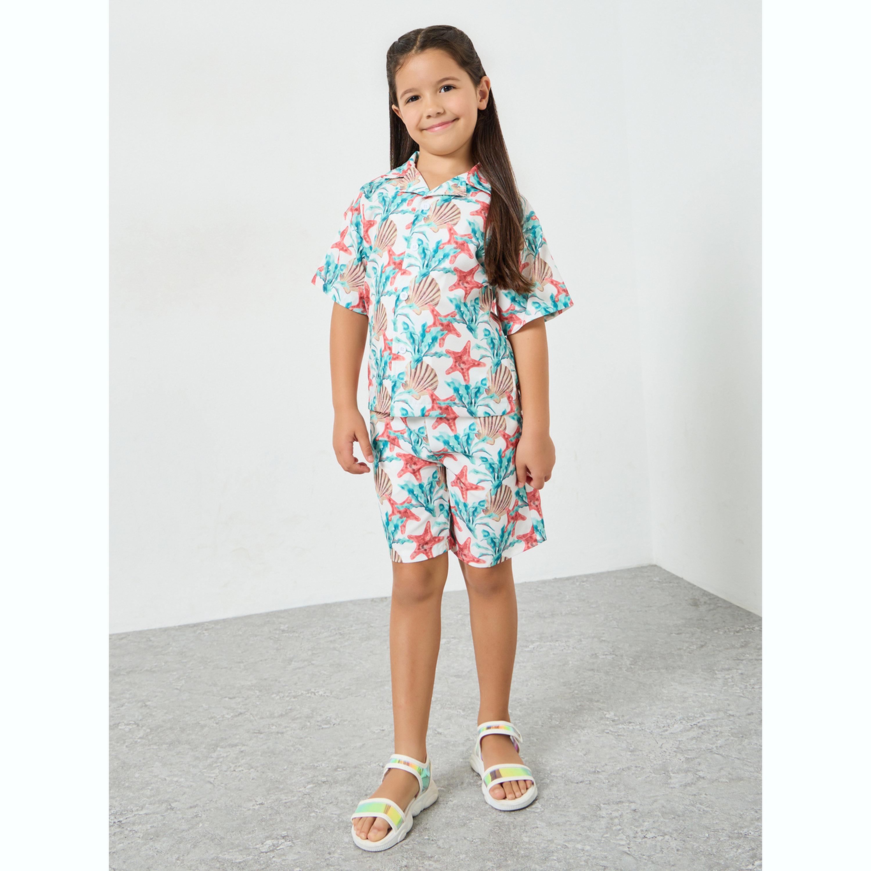 Styli Girls Coastal Printed Shorts-girls-clothing-bottoms-shorts-image-2