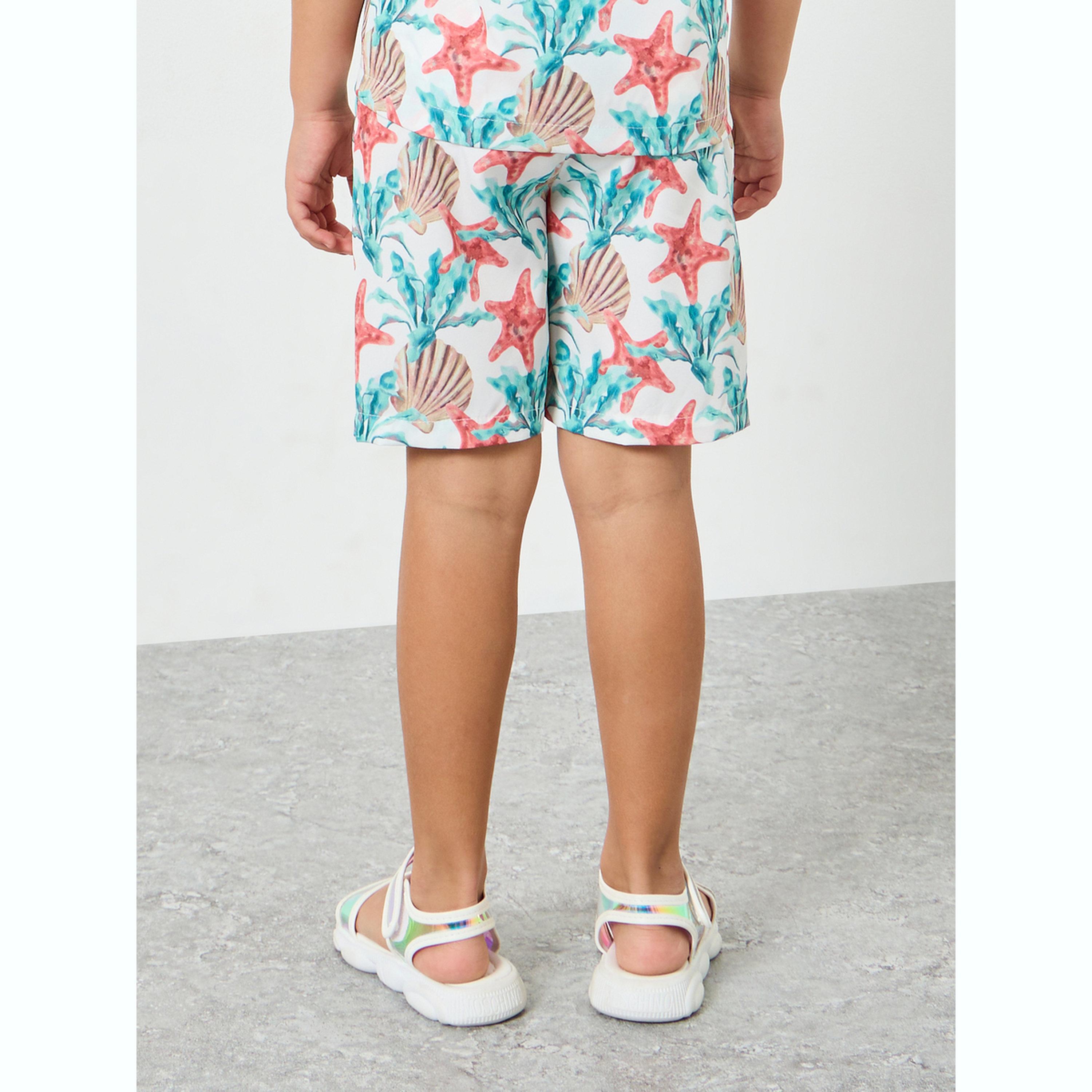 Styli Girls Coastal Printed Shorts-girls-clothing-bottoms-shorts-image-4