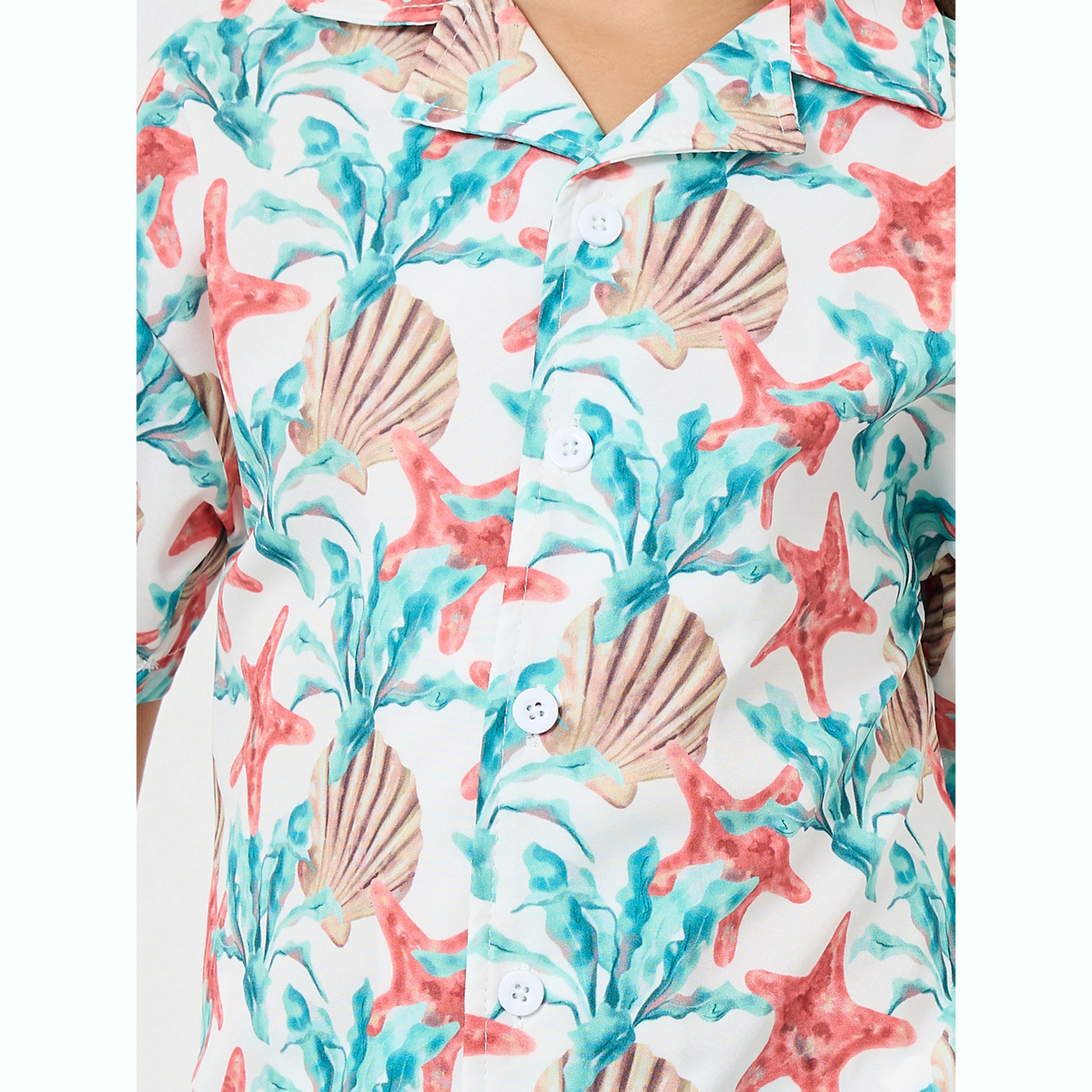 Styli Girls Coastal Print Short Sleeve Shirt-girls-clothing-blousesandshirts-image-4