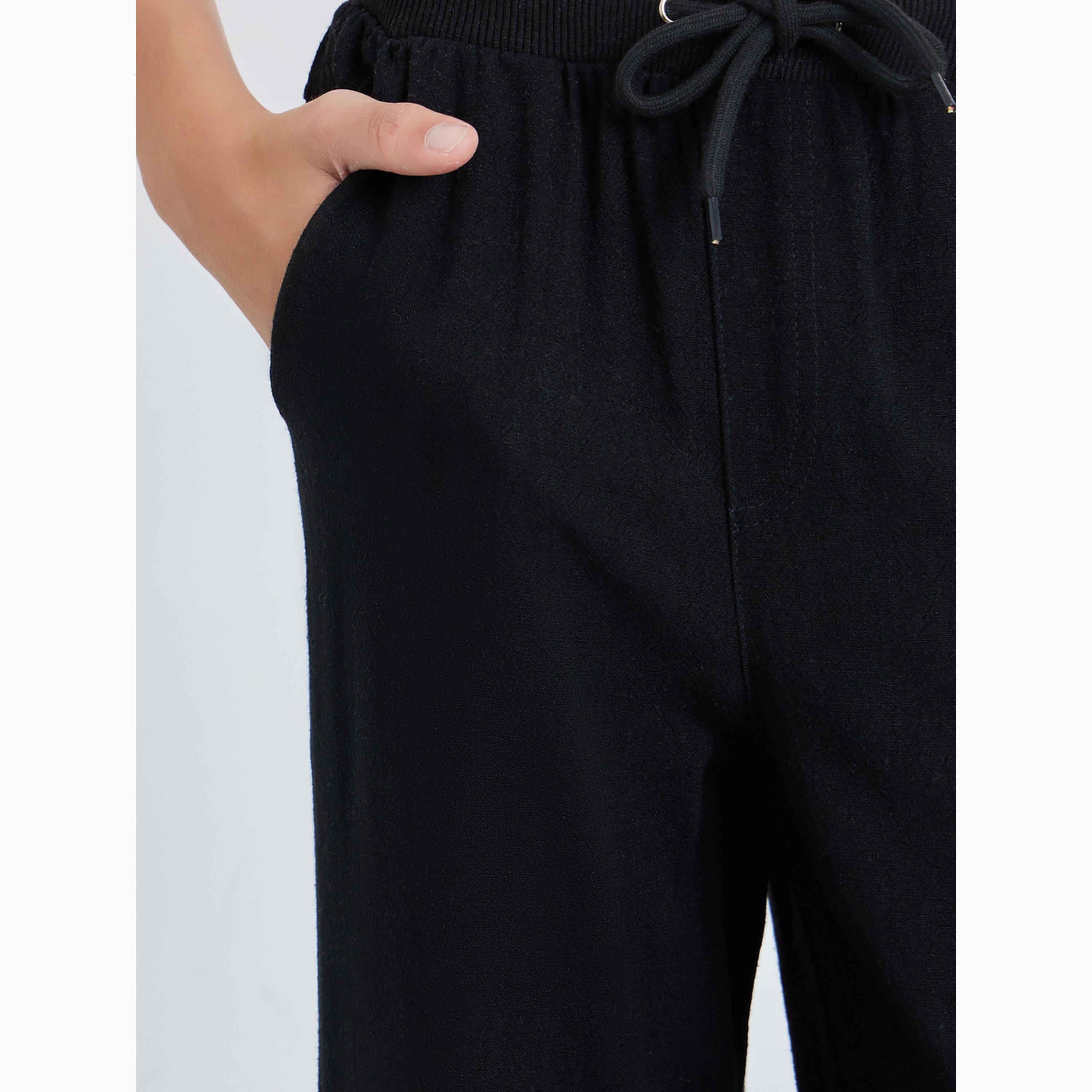 بنطال بلون سادة وحافة مطوية للأولاد المراهقين-boys-clothing-bottoms-joggersandtrackpants-image-3