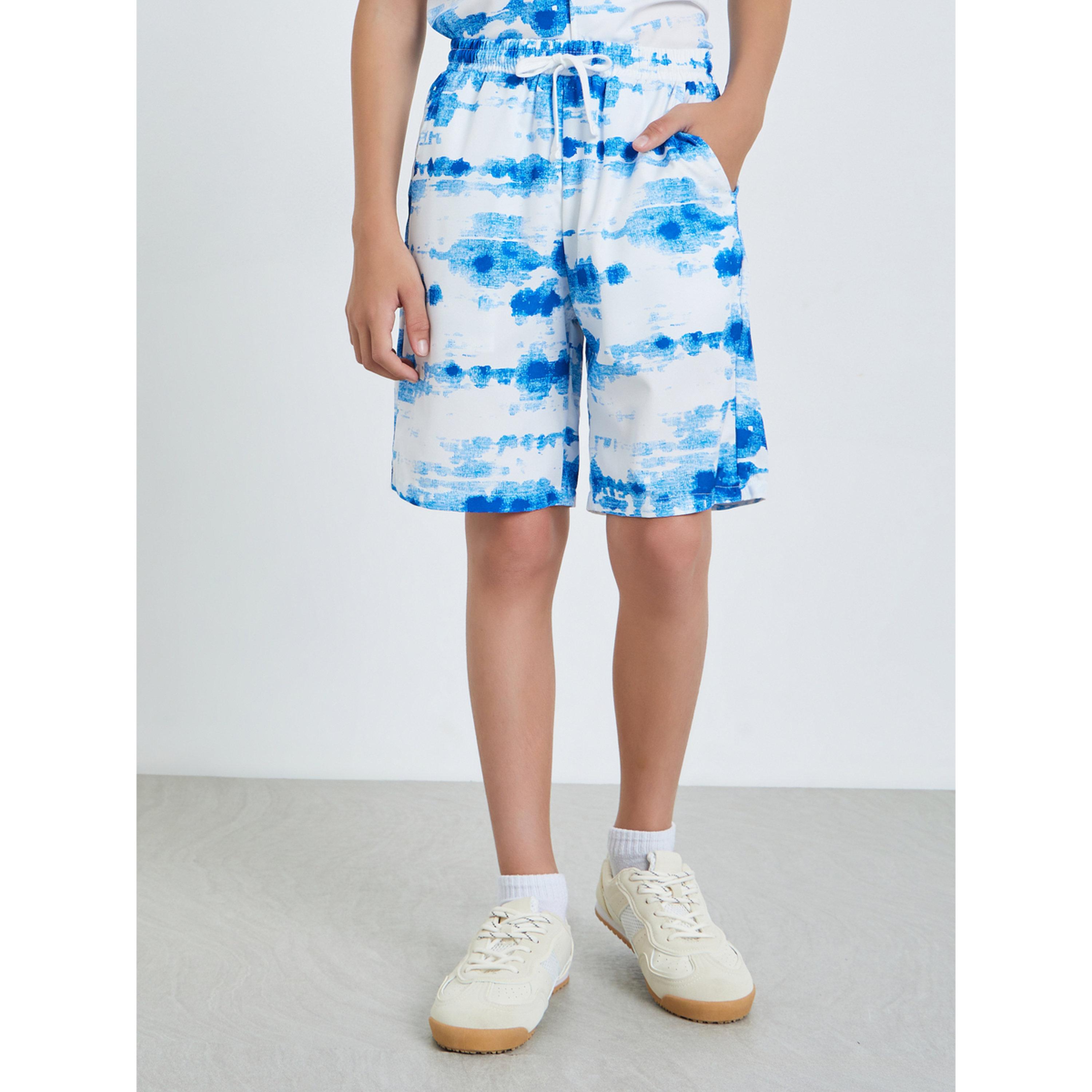 Styli Teen Boys Tie-Dye Resort Collar Shirt and Shorts Set-boys-clothing-setsandcoords-image-4