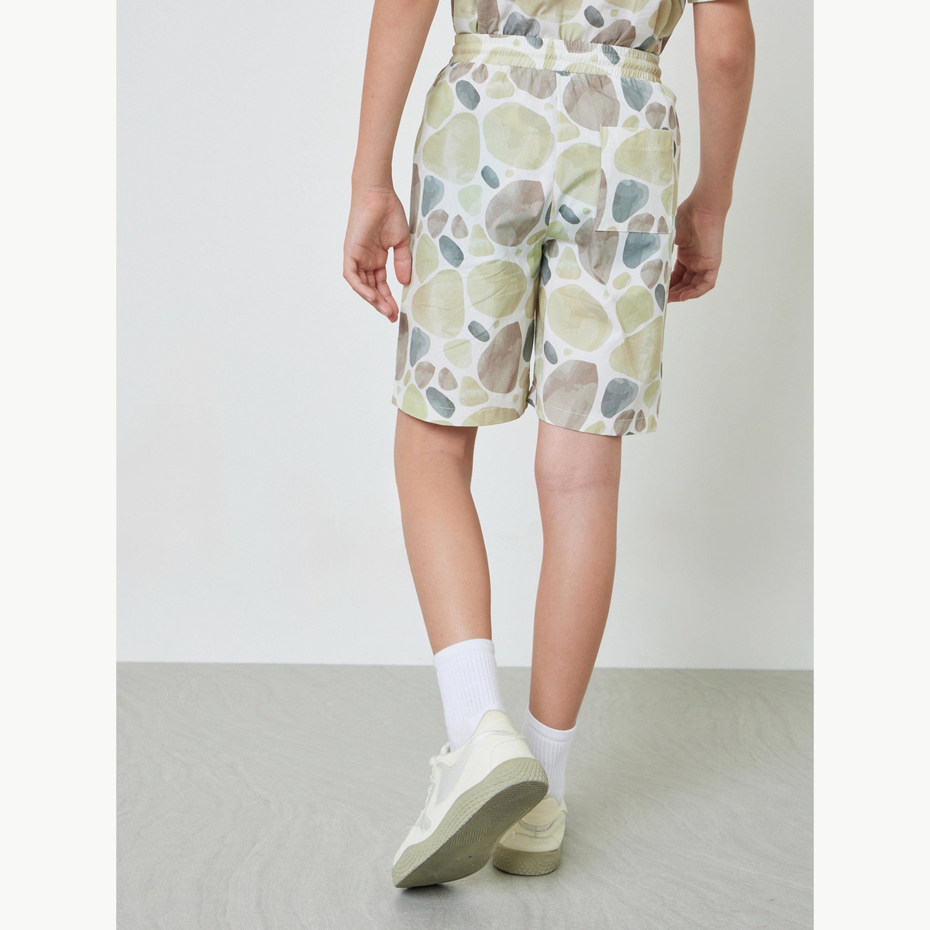 Styli Teen Boys All Over Print Viscose Blend Shorts-boys-clothing-bottoms-shorts-image-4