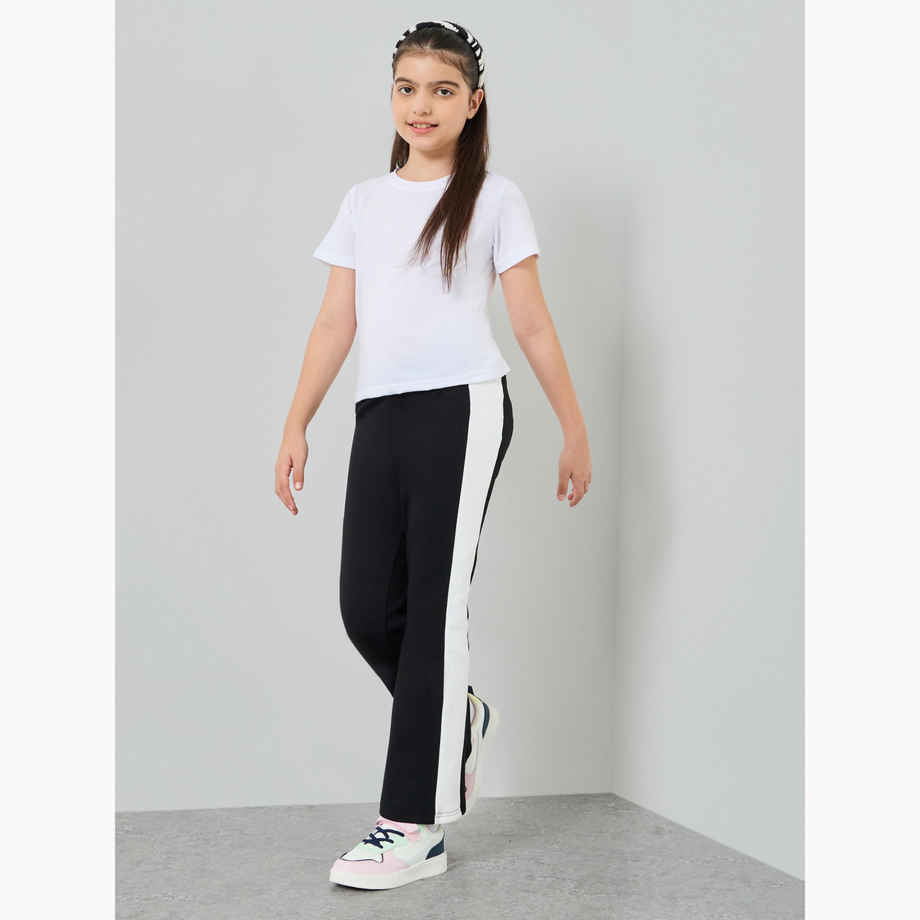 ليقنز أسود للبنات بشريط جانبي-girls-clothing-bottoms-leggings-image-2