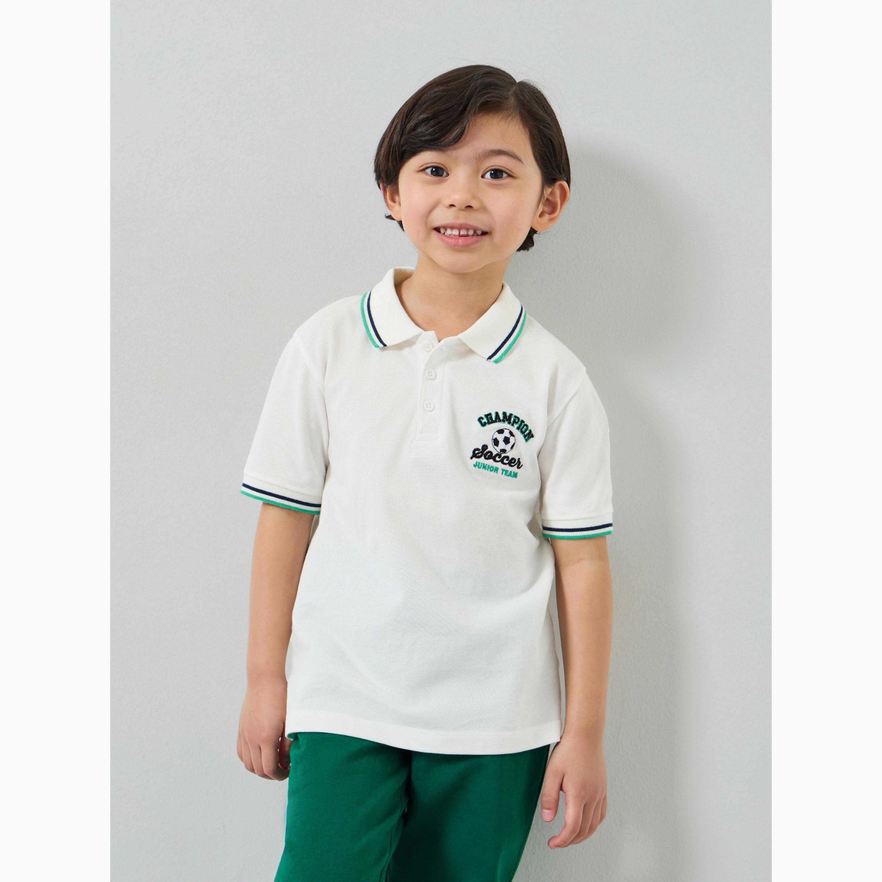 تي شيرت بولو للأولاد بتفاصيل مطرزة-boys-clothing-tshirtsandpolos-image-1