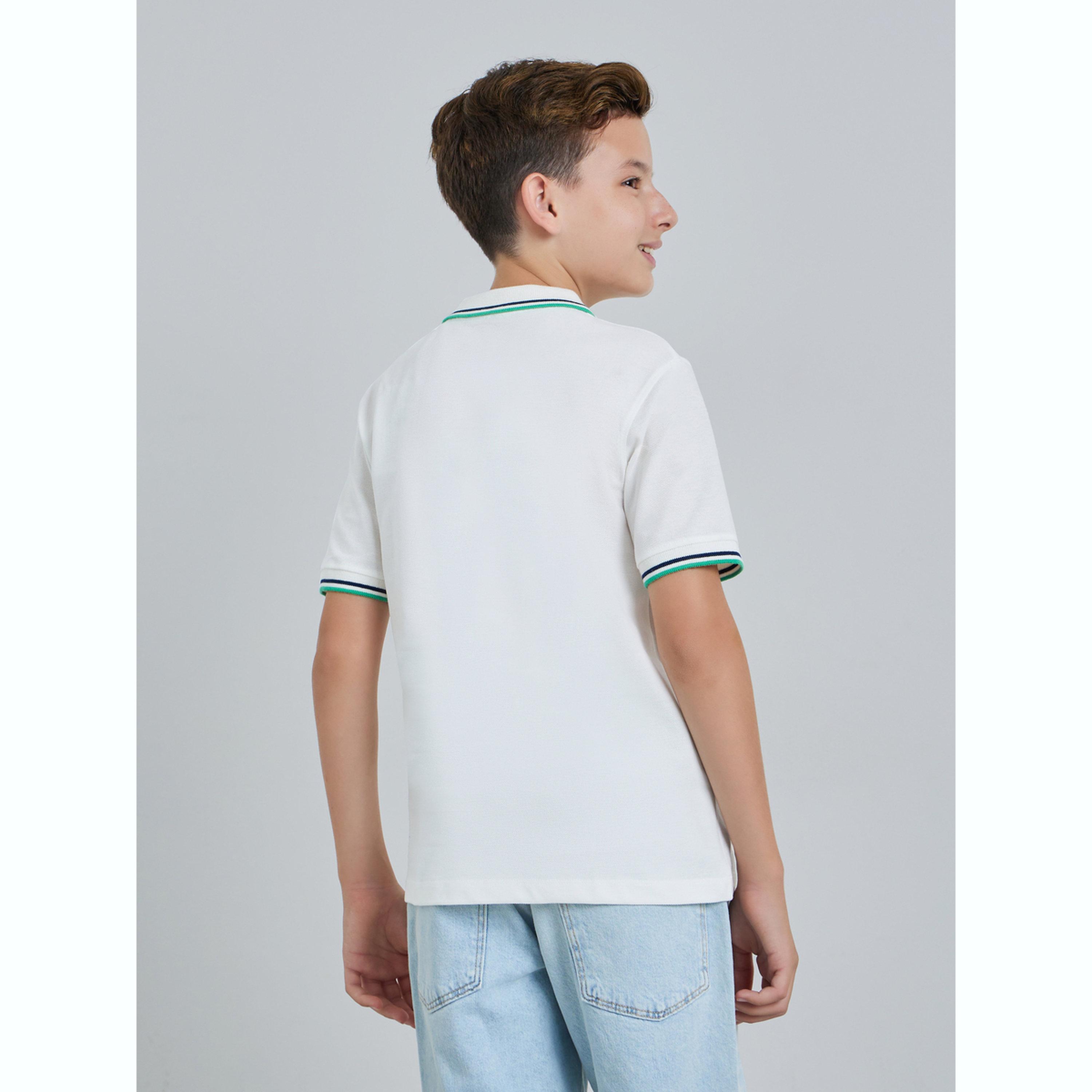 تيشيرت بياقة بولو وتفاصيل مُطرّزة مع أكمام قصيرة-boys-clothing-tshirtsandpolos-image-3