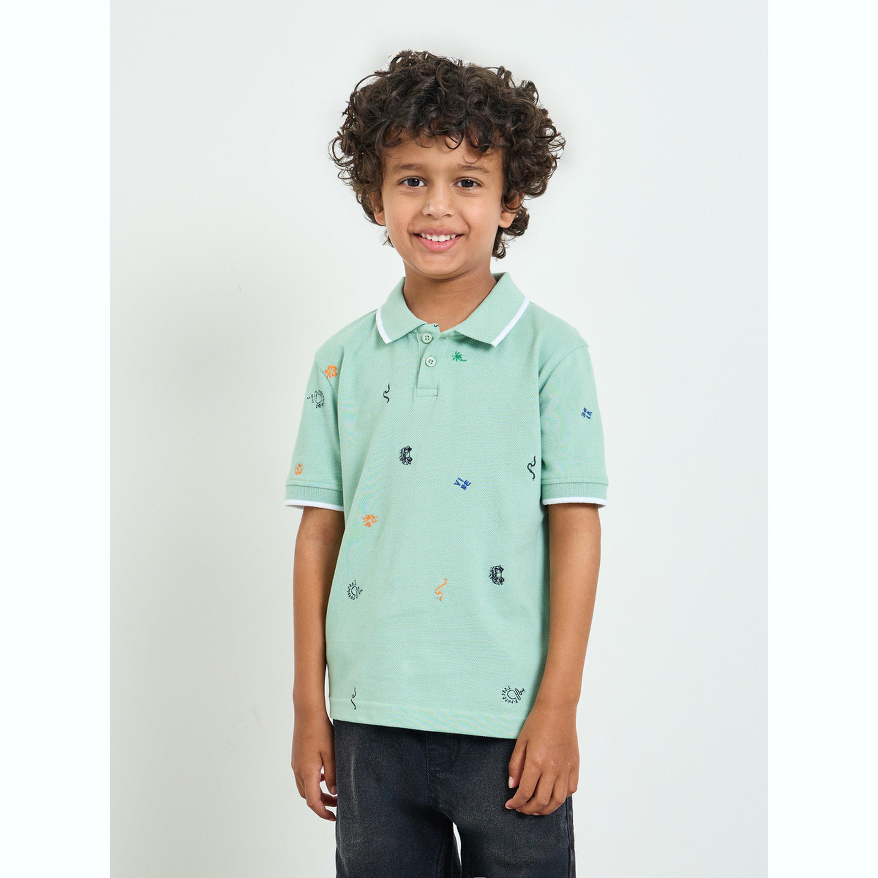 تيشيرت بولو مطرز للأولاد-boys-clothing-tshirtsandpolos-image-1