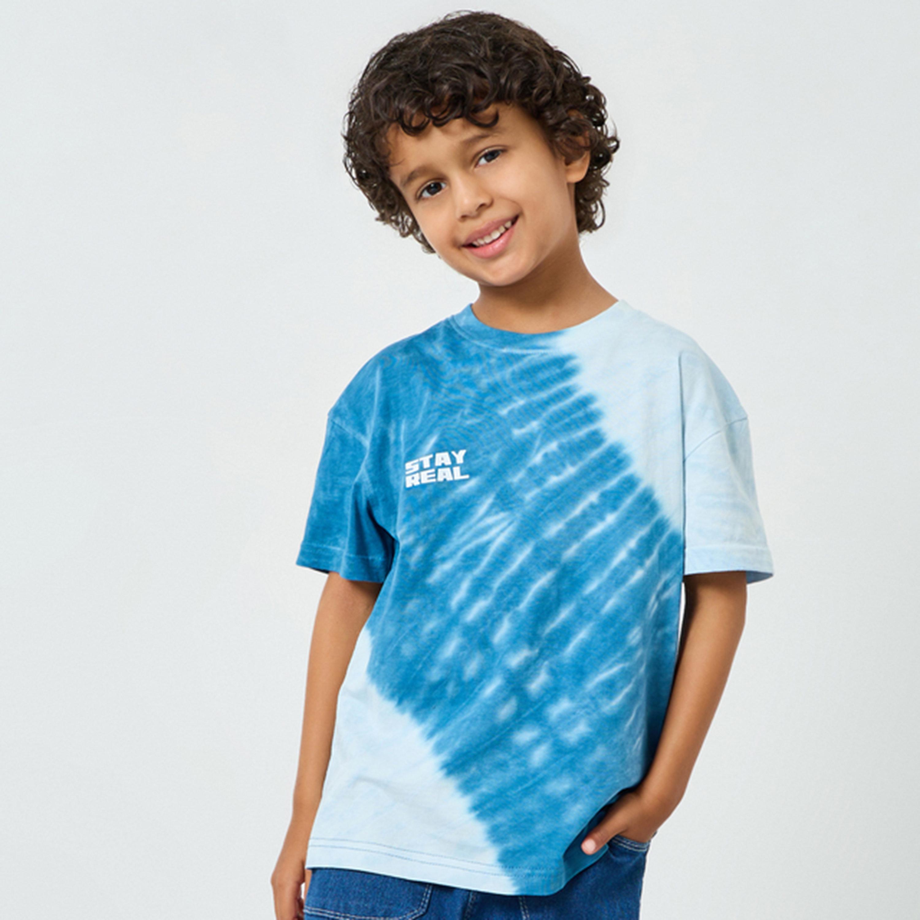 Styli Boys Tie and Dye T-Shirt with Placement Print-boys-clothing-tshirtsandpolos-image-1