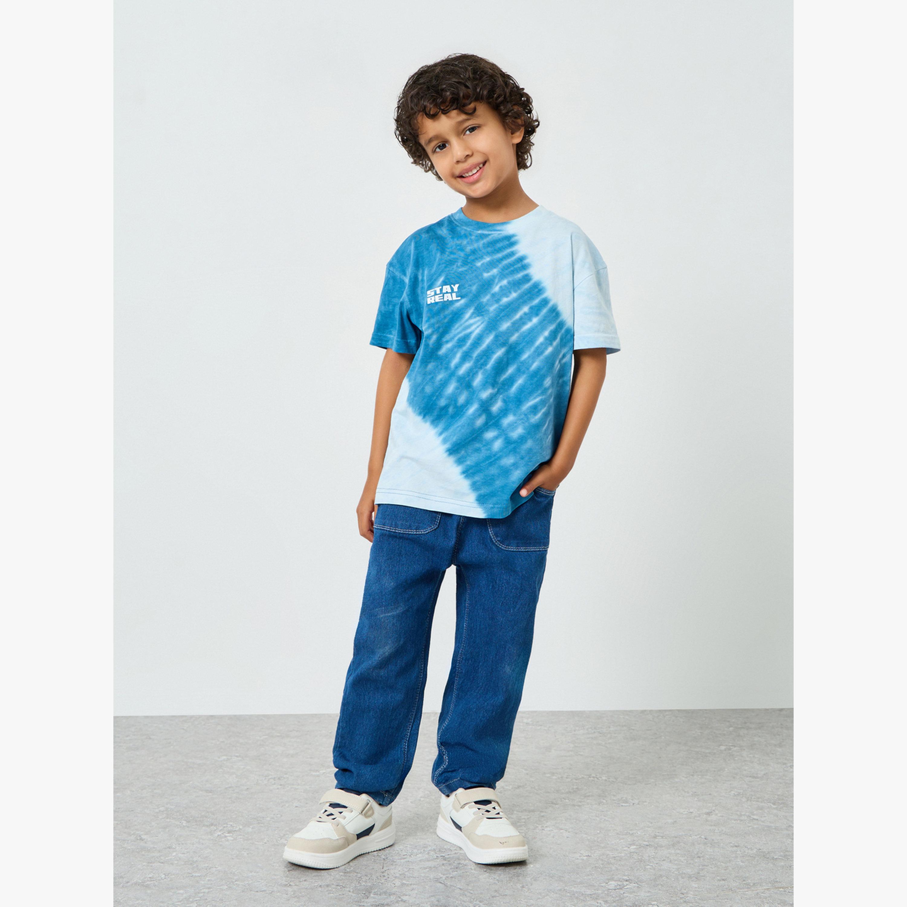 Styli Boys Tie and Dye T-Shirt with Placement Print-boys-clothing-tshirtsandpolos-image-2