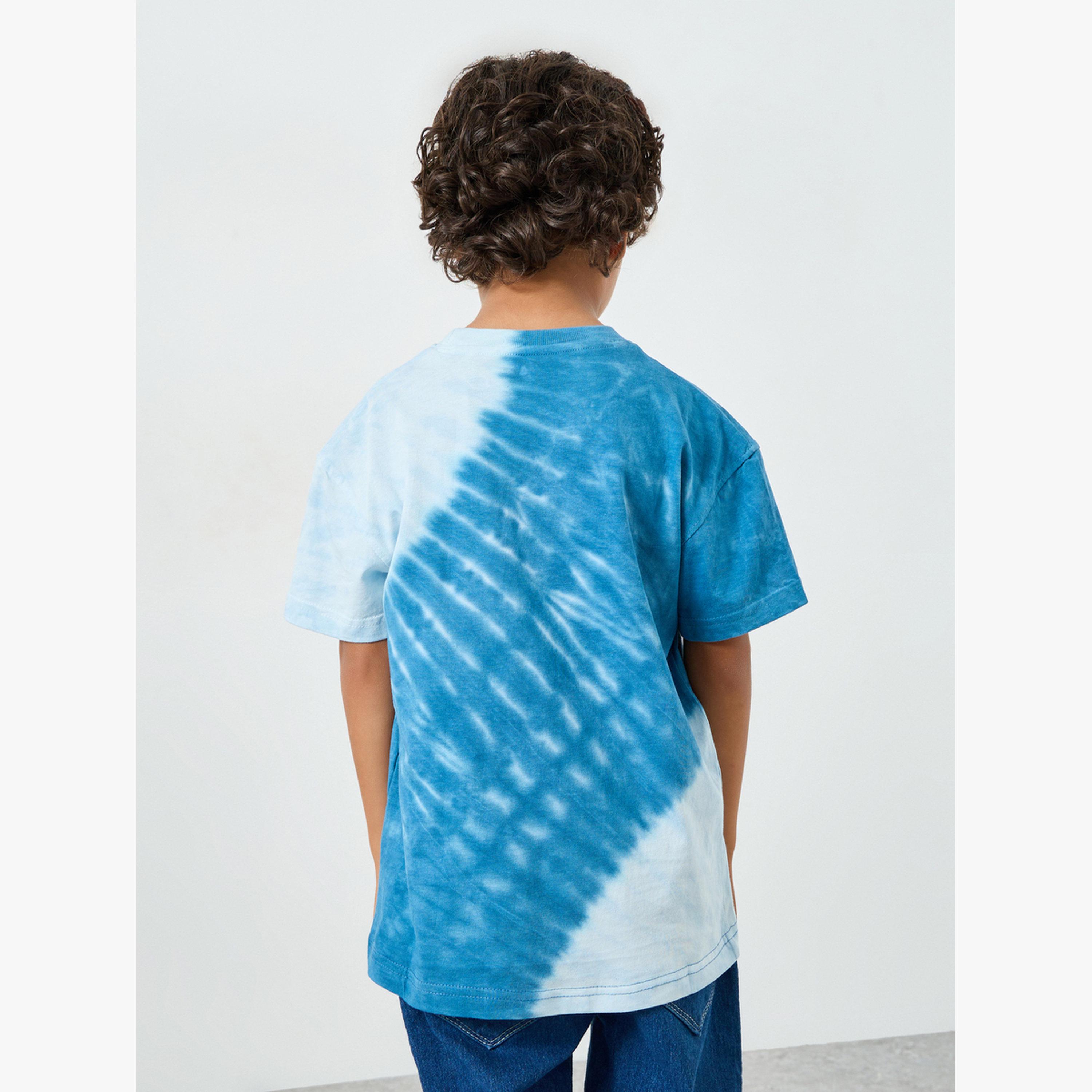Styli Boys Tie and Dye T-Shirt with Placement Print-boys-clothing-tshirtsandpolos-image-4