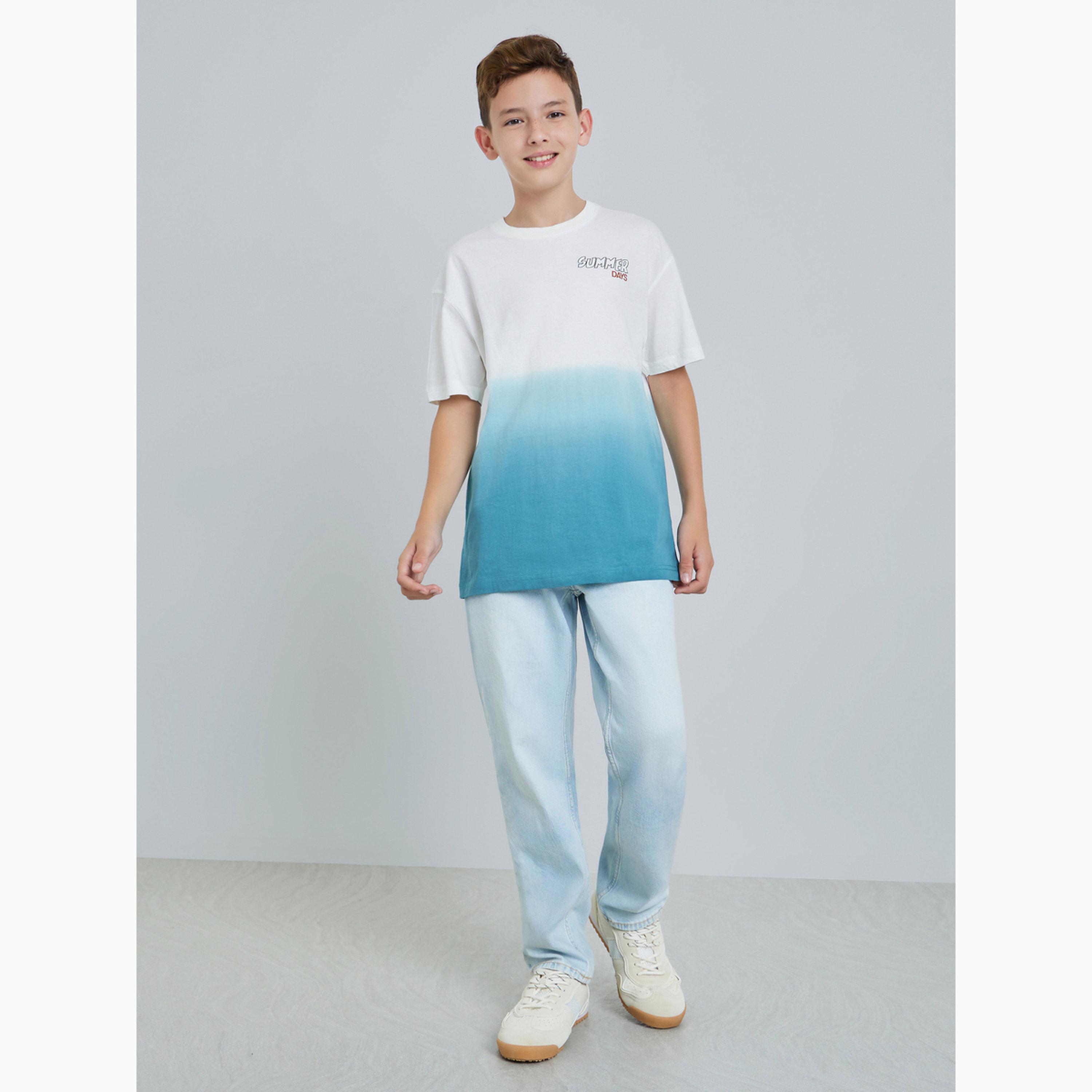Styli Teen Boys Oversized Dip Dye T-Shirt-boys-clothing-tshirtsandpolos-image-2