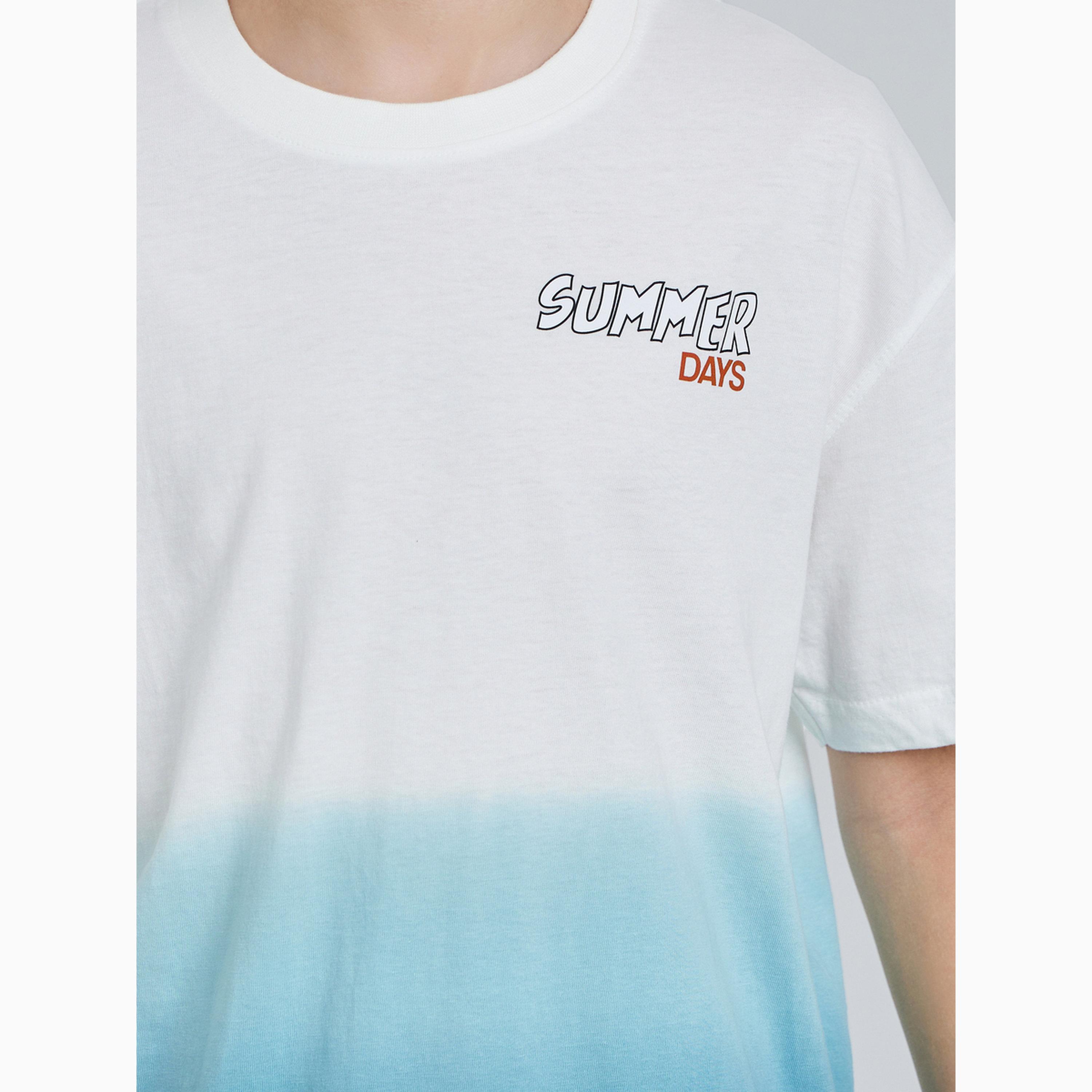 تيشيرت واسع بطبعة ديب داي مع أكمام قصيرة-boys-clothing-tshirtsandpolos-image-3