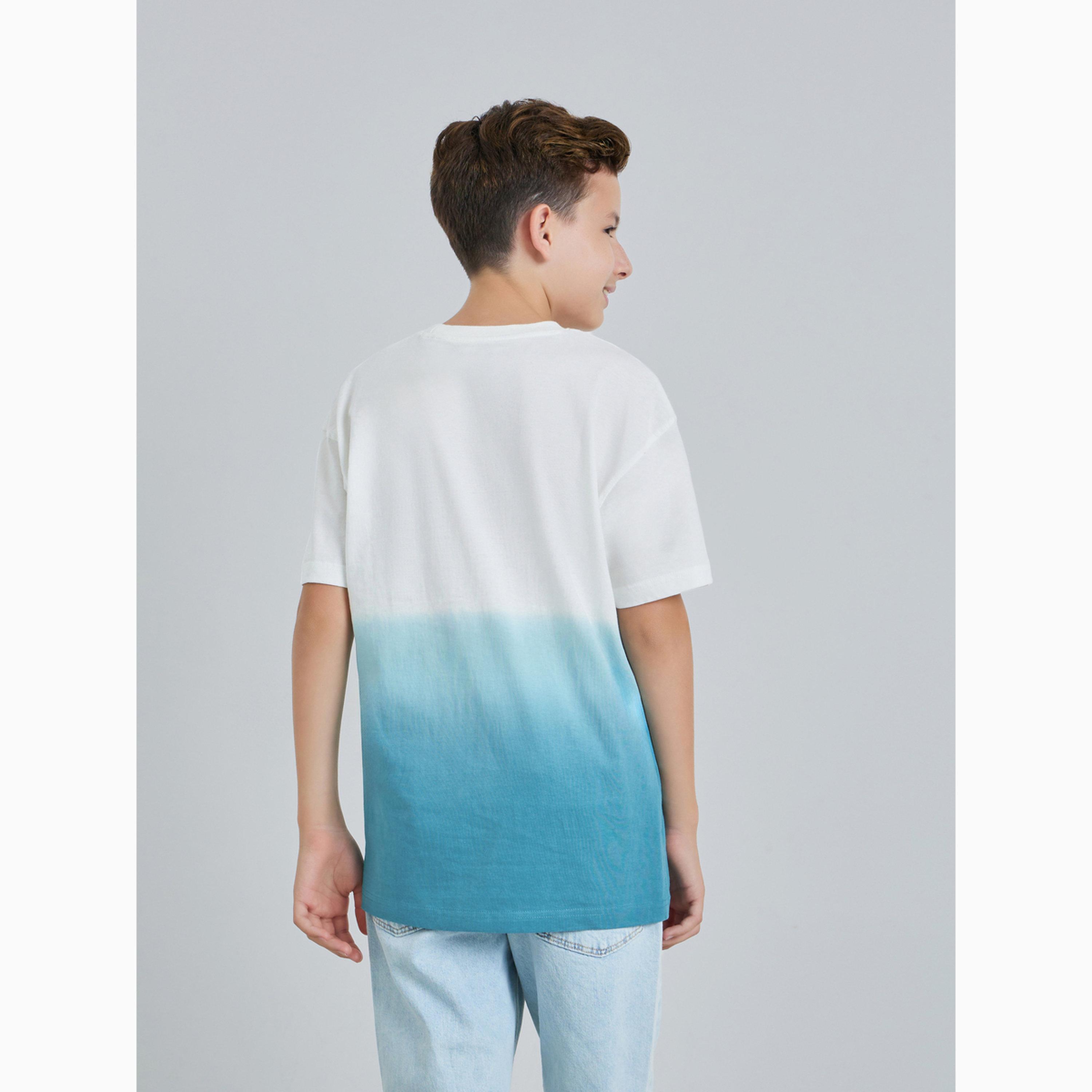 تيشيرت واسع بطبعة ديب داي مع أكمام قصيرة-boys-clothing-tshirtsandpolos-image-4