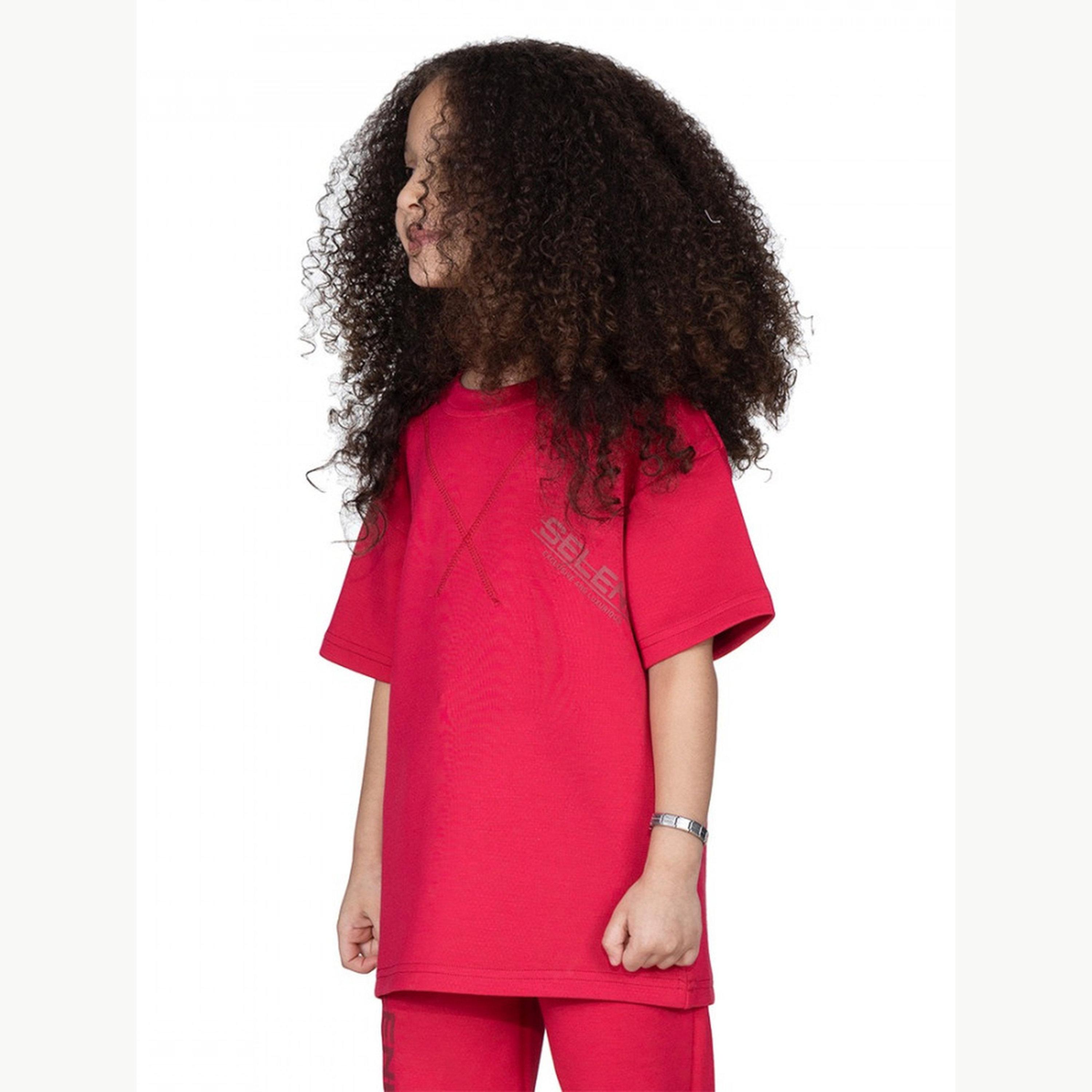 تيشيرت واسع بأكمام بأكتاف منسدلة للأطفال-girls-clothing-tshirts-image-2