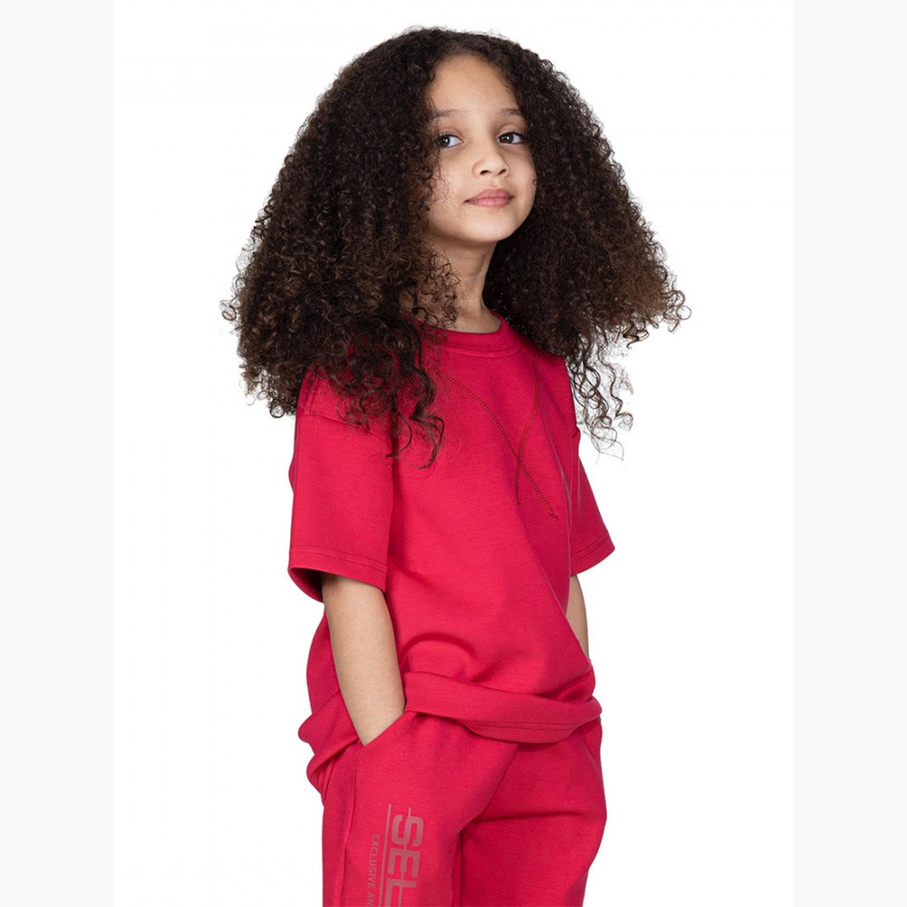 تيشيرت واسع بأكمام بأكتاف منسدلة للأطفال-girls-clothing-tshirts-image-3