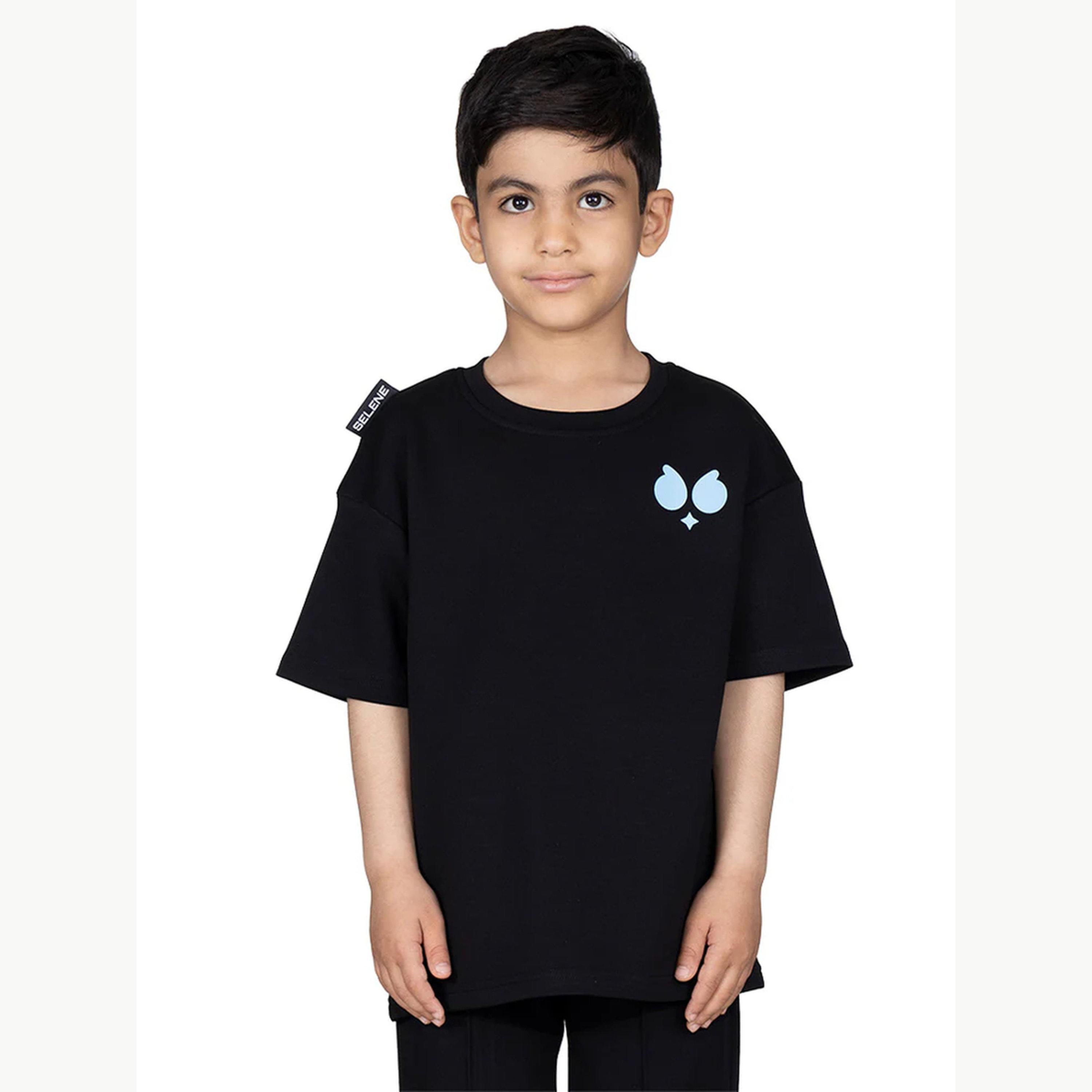 تيشيرت واسع بطبعة شعار للأولاد-boys-clothing-tshirtsandpolos-image-1