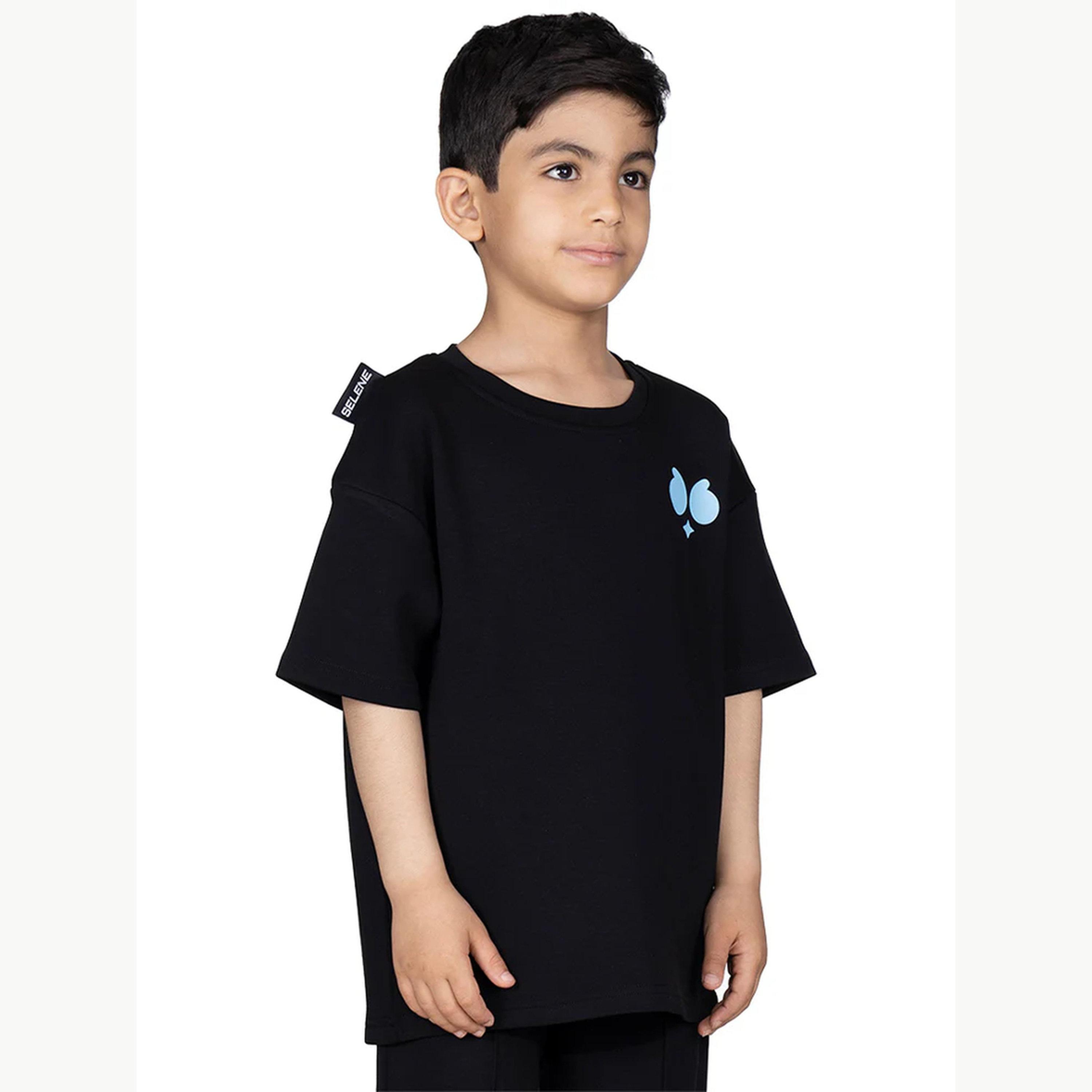 تيشيرت واسع بطبعة شعار للأولاد-boys-clothing-tshirtsandpolos-image-2