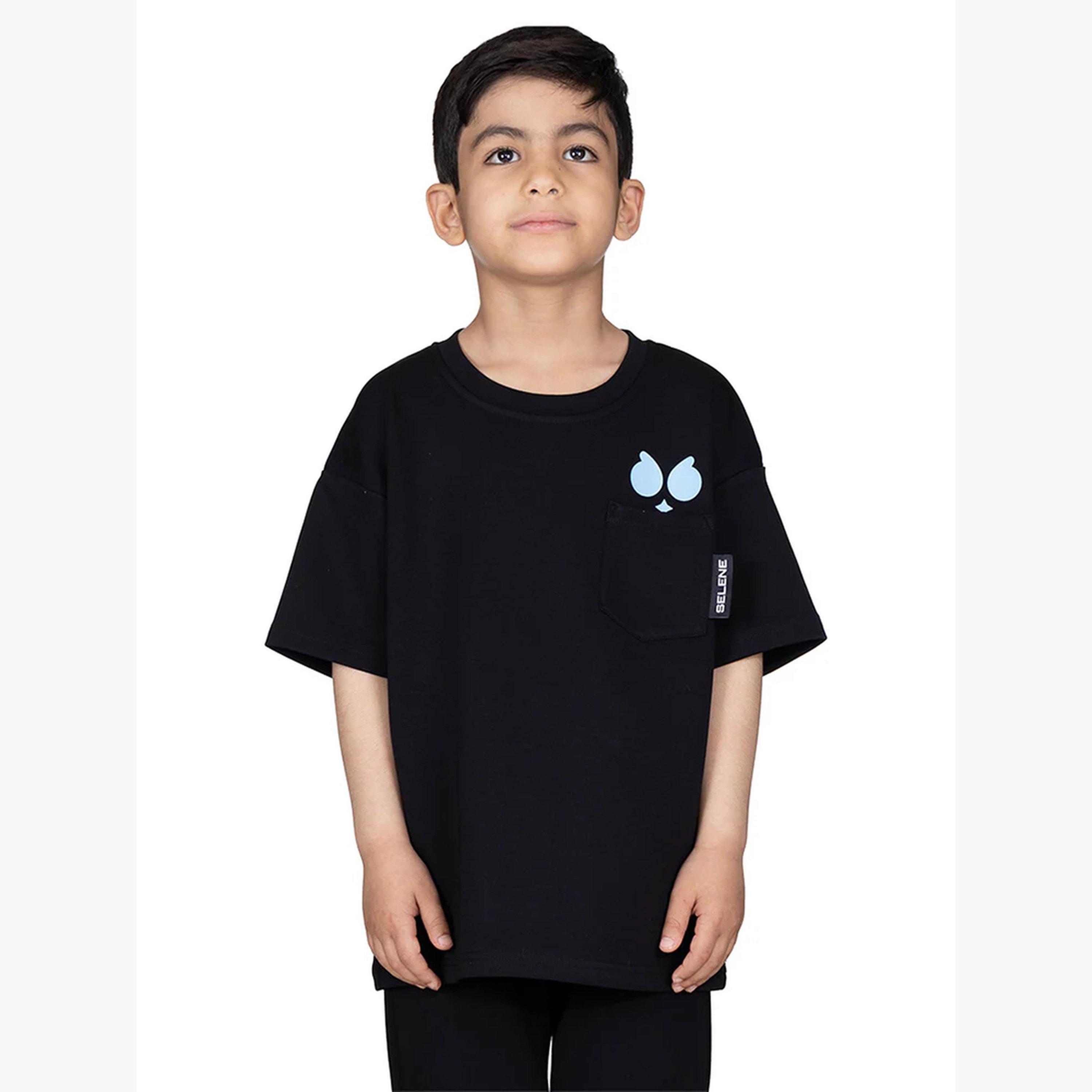 Selene X Styli Boys Logo Print Oversized T-Shirt-boys-clothing-tshirtsandpolos-image-1
