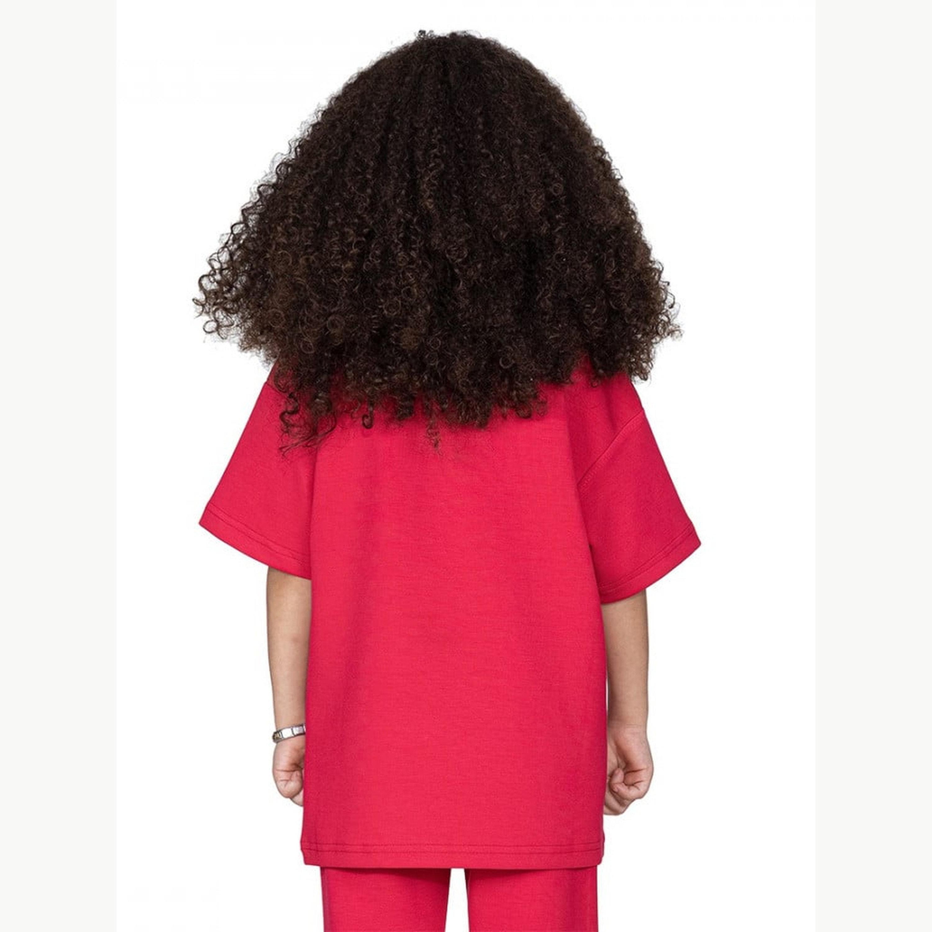 تيشيرت واسع بطبعة شعار للأطفال-girls-clothing-tshirts-image-2