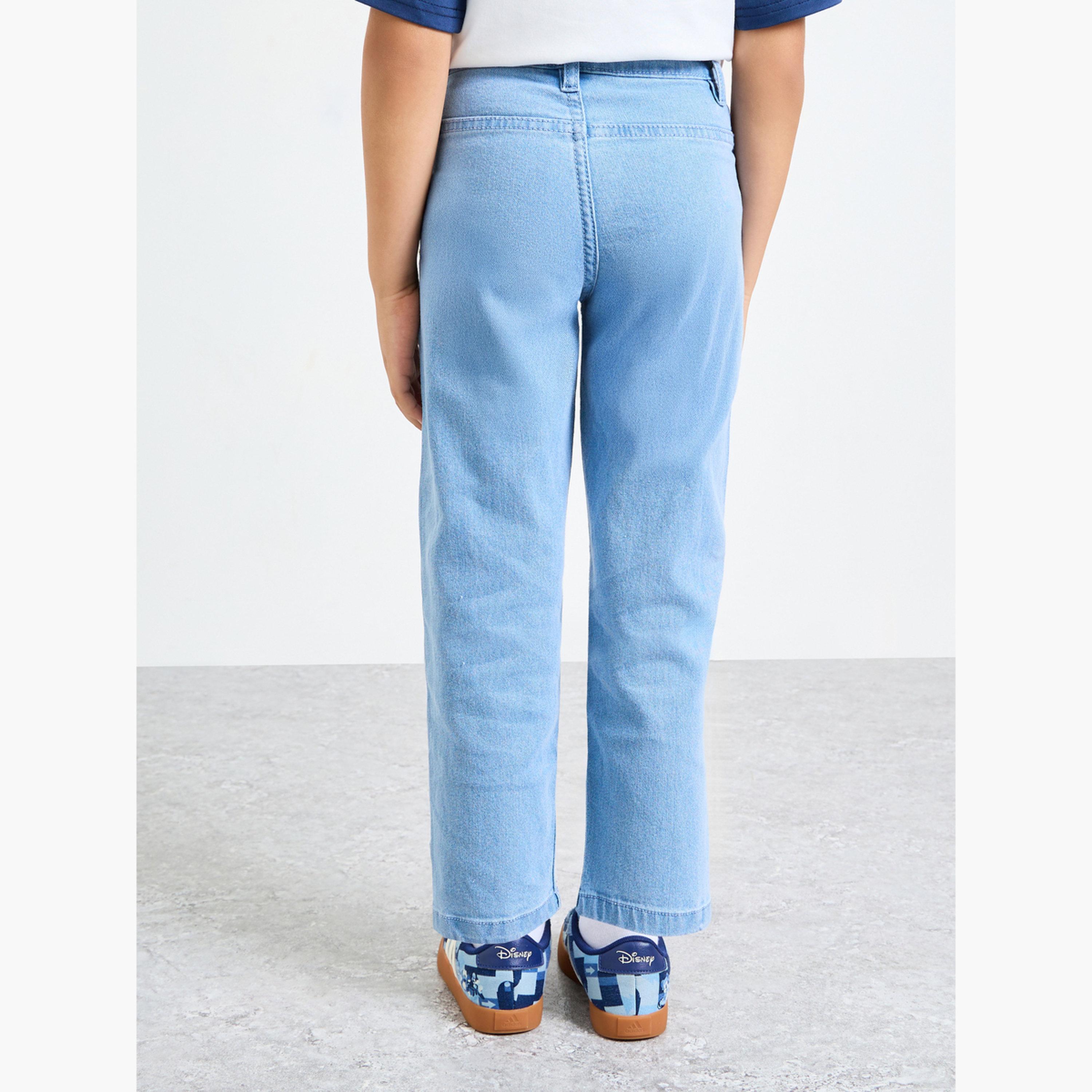 جينز برقع وتفاصيل ممزقة للأولاد-boys-clothing-bottoms-jeans-image-4