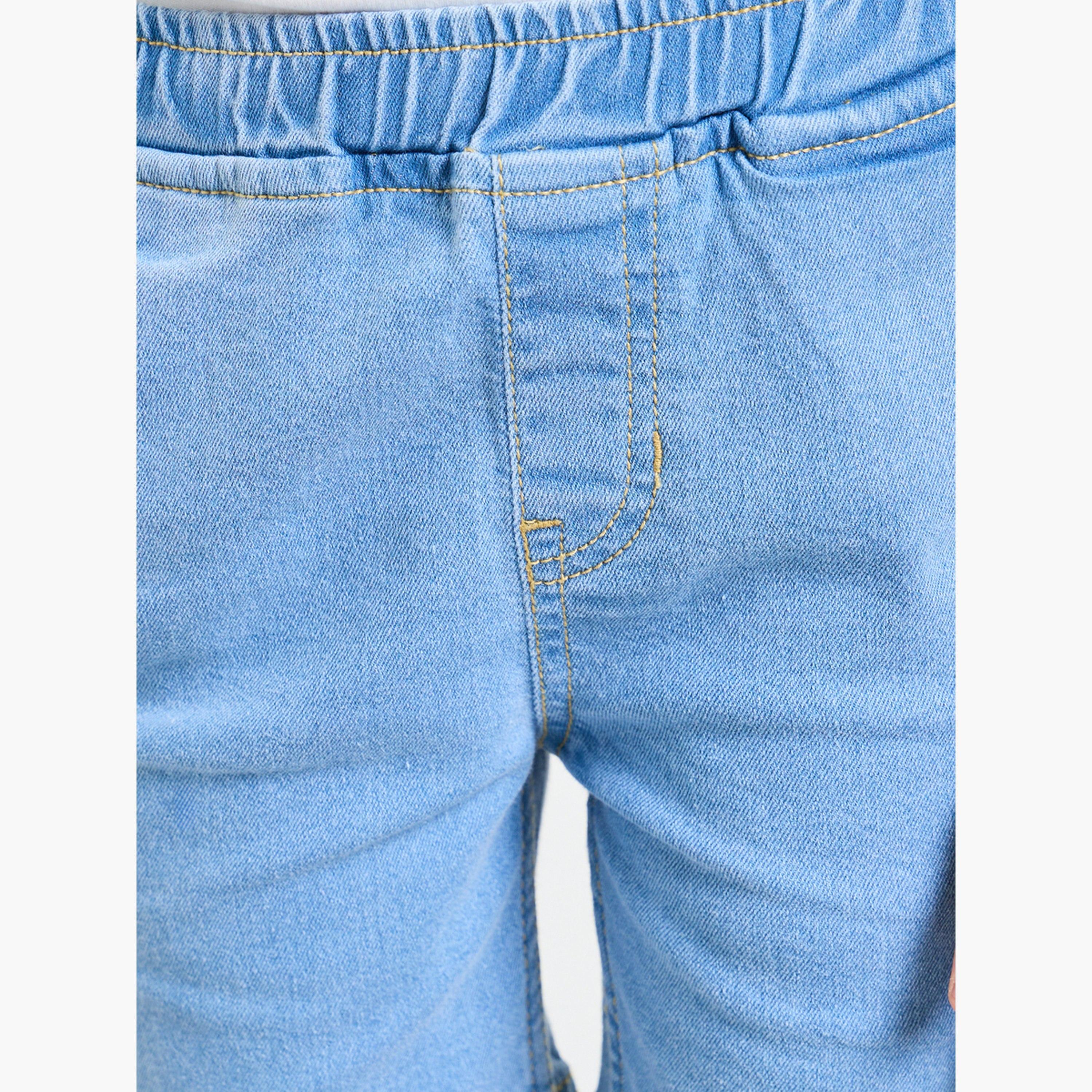 Styli Boys Plain Denim Shorts-boys-clothing-bottoms-shorts-image-3
