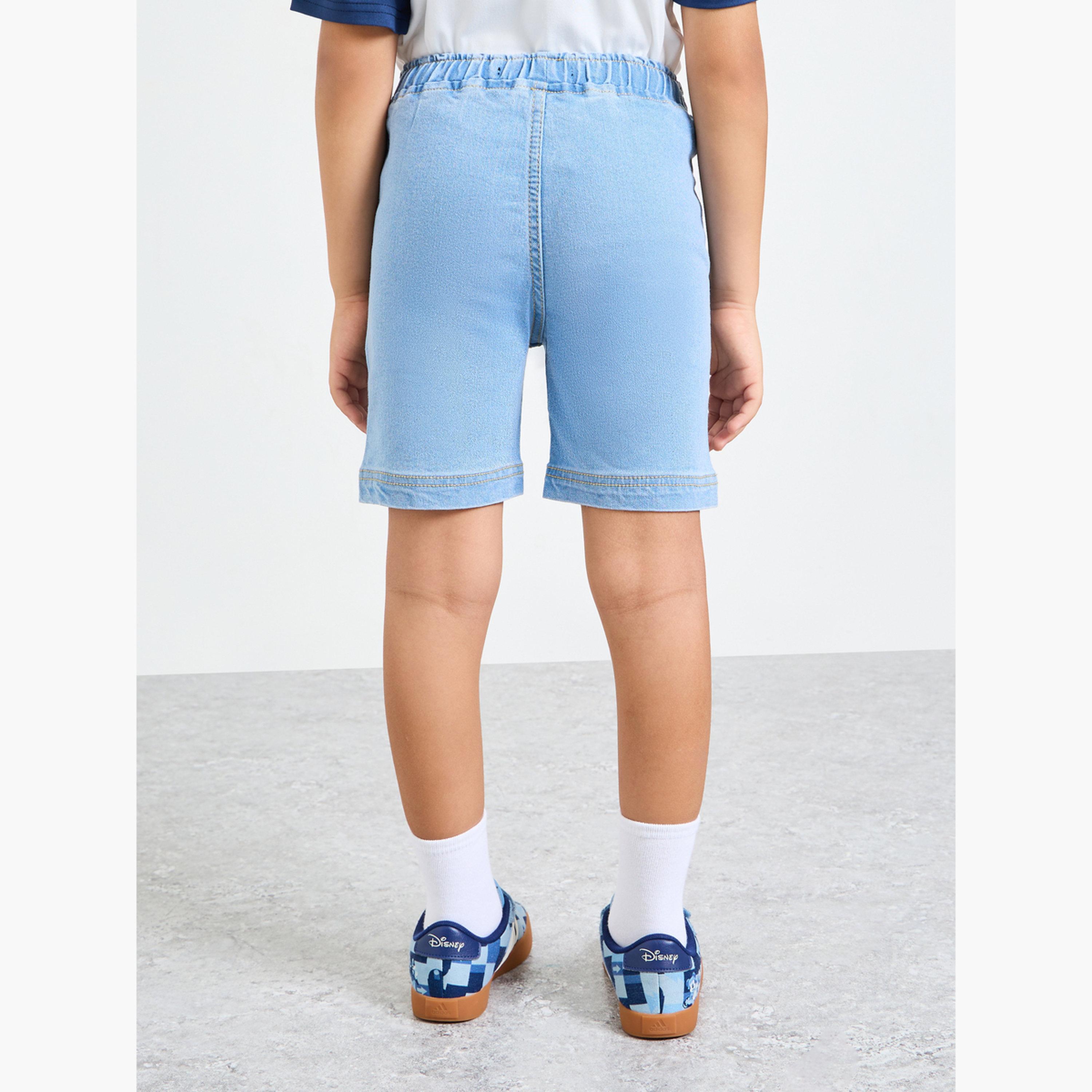 Styli Boys Plain Denim Shorts-boys-clothing-bottoms-shorts-image-4
