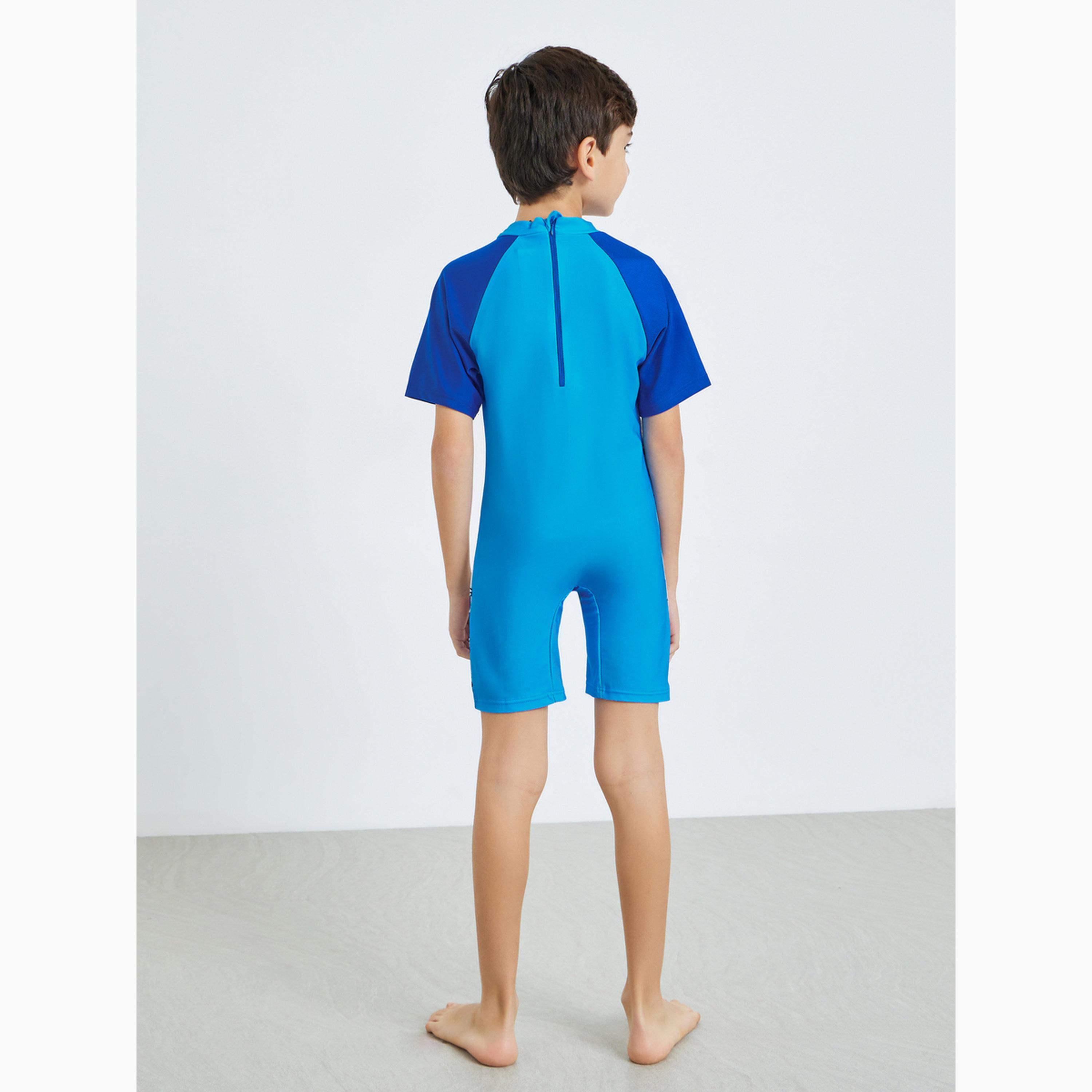 Styli Boys Blue Dino Print Swimsuit-boys-clothing-swimwear-image-4