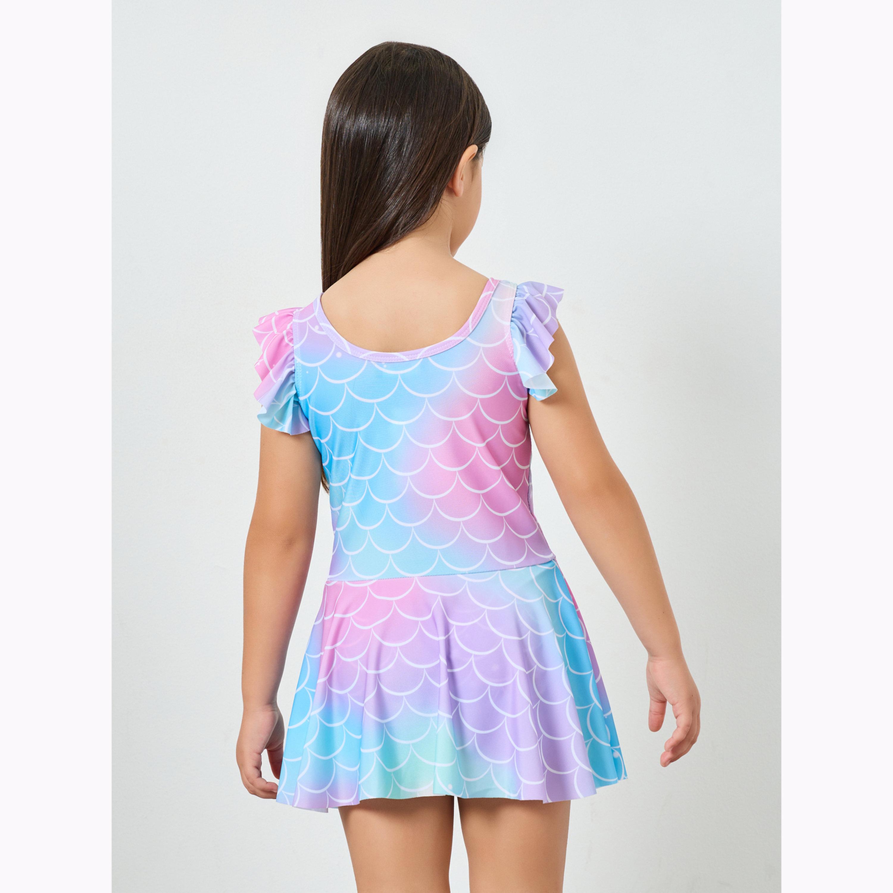 Styli Girls Mermaid Print Swimsuit-girls-clothing-swimwear-image-3