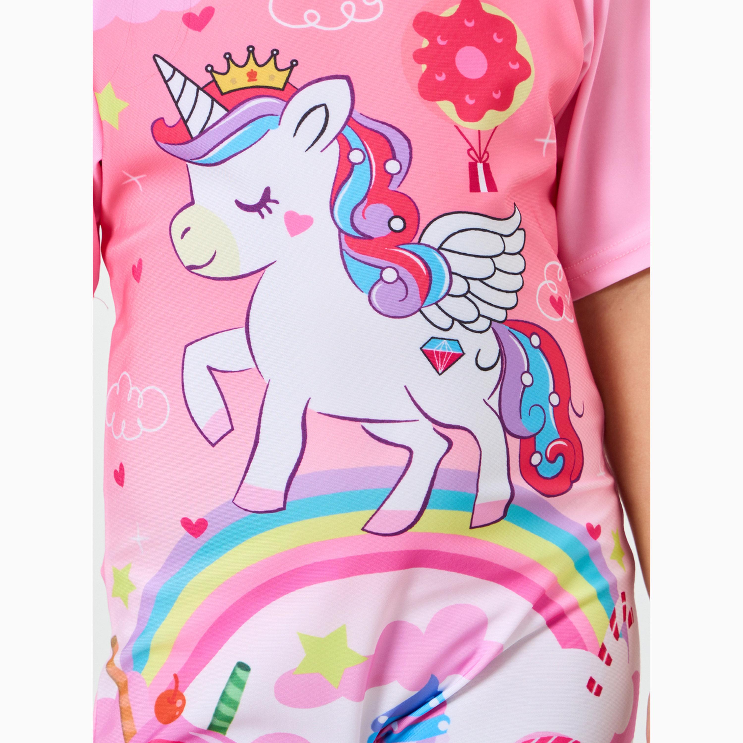 Styli Girls Unicorn Print Swimsuit-girls-clothing-swimwear-image-3