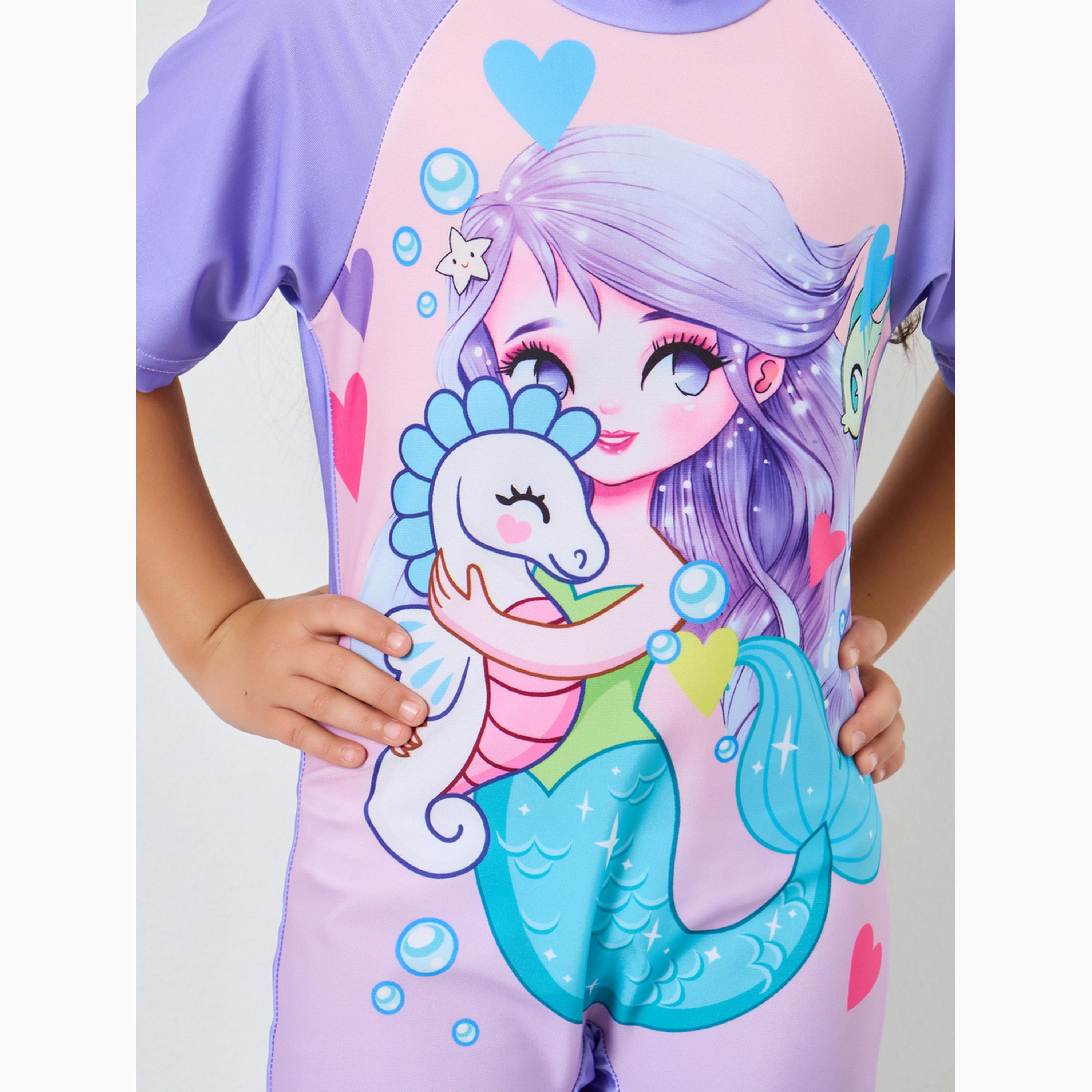 Styli Girls Mermaid Print Swimsuit-girls-clothing-swimwear-image-4