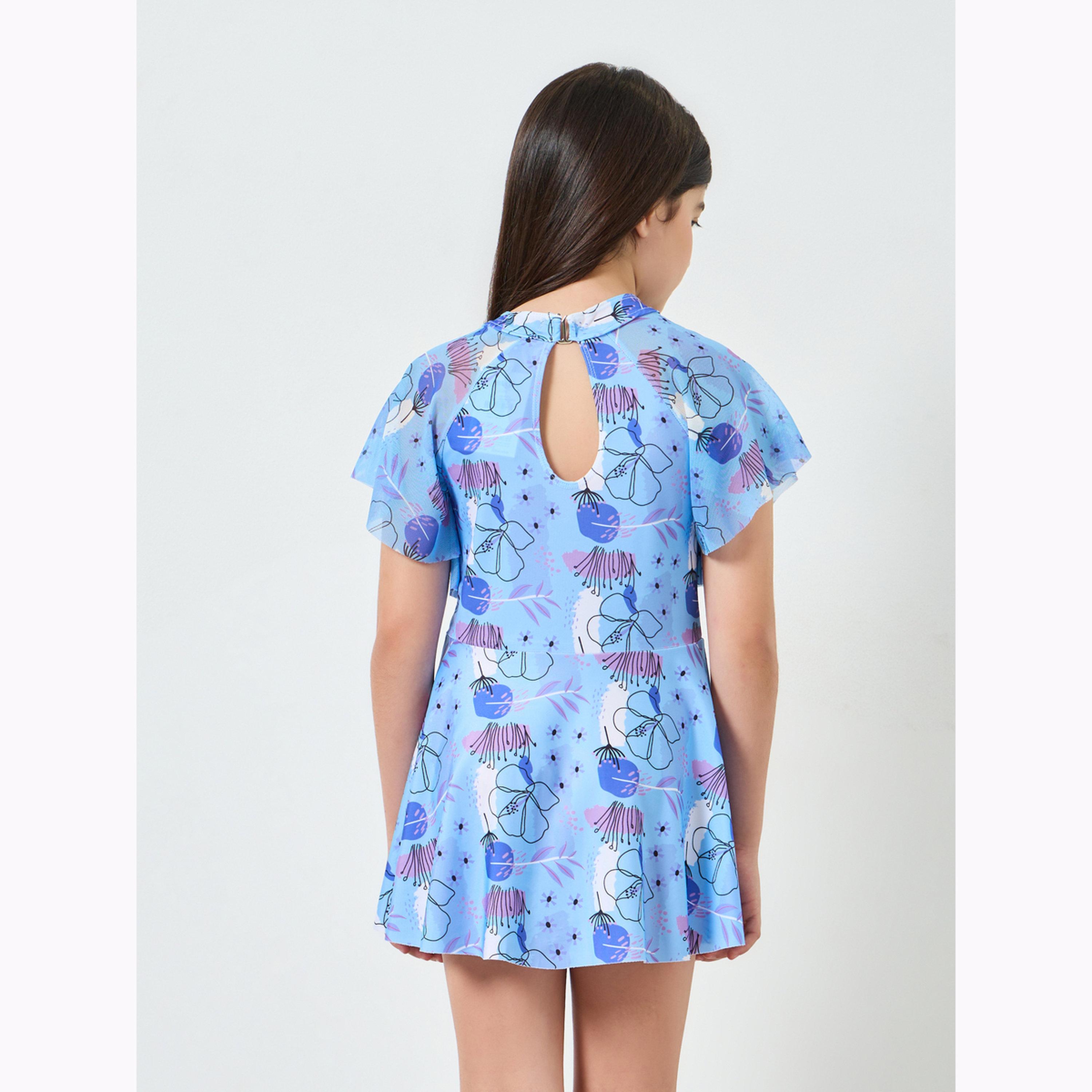 مجموعة من شورت وملابس سباحة مطبوعة للبنات المراهقات-girls-clothing-swimwear-image-3