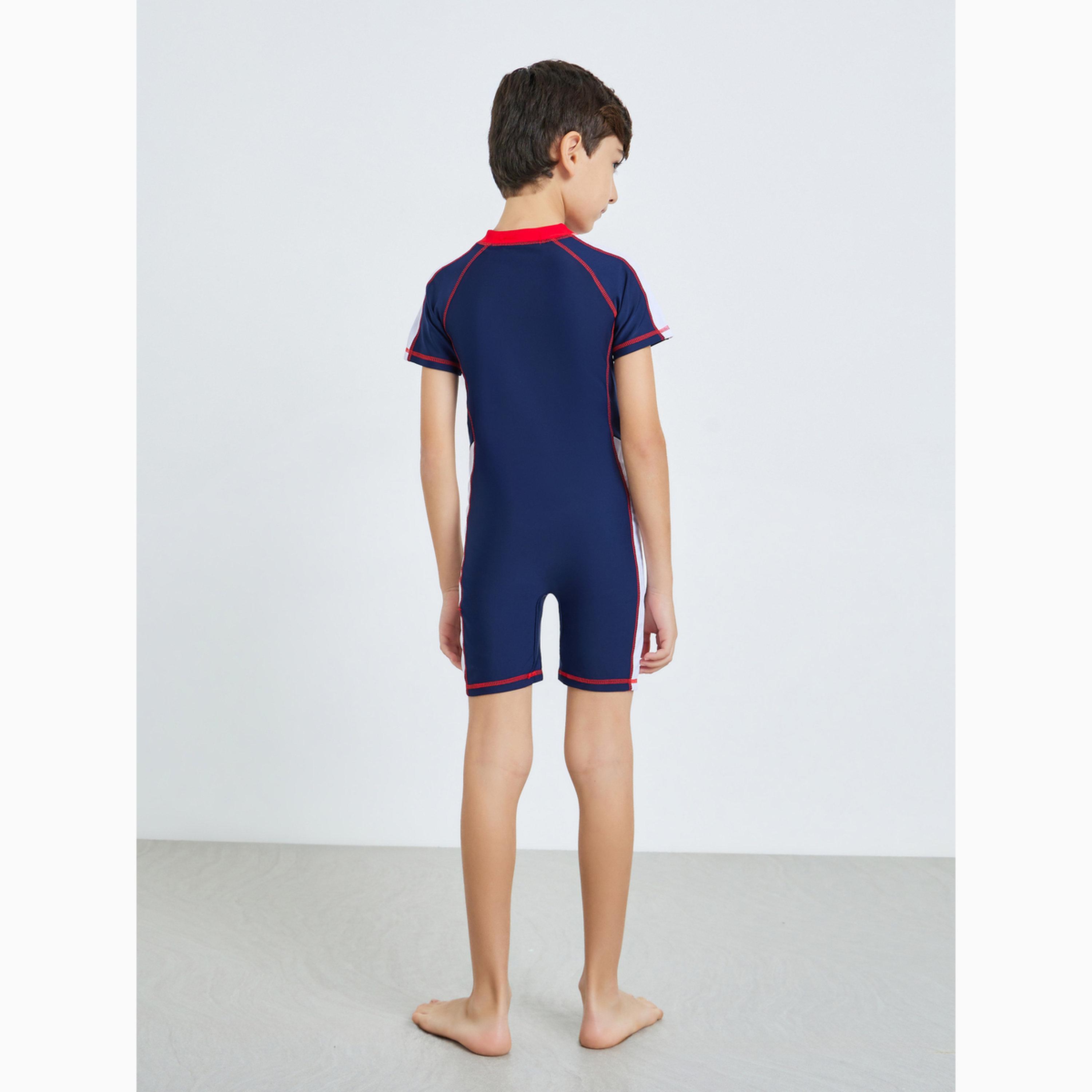 Styli Boys Color Block Swimsuit with Front Zip-boys-clothing-swimwear-image-4