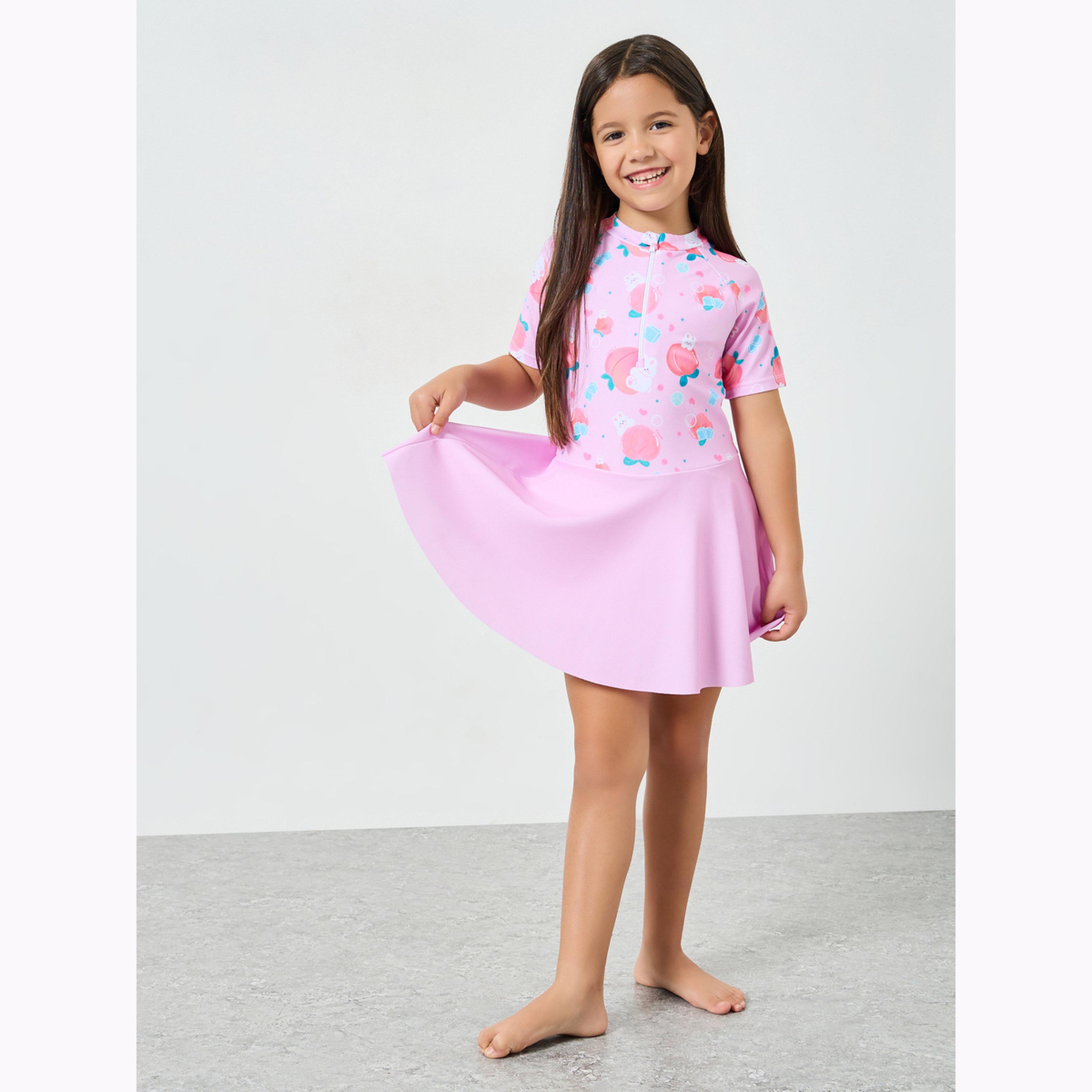 Styli Toddler Girls front zipper swim suit-girls-clothing-swimwear-image-2