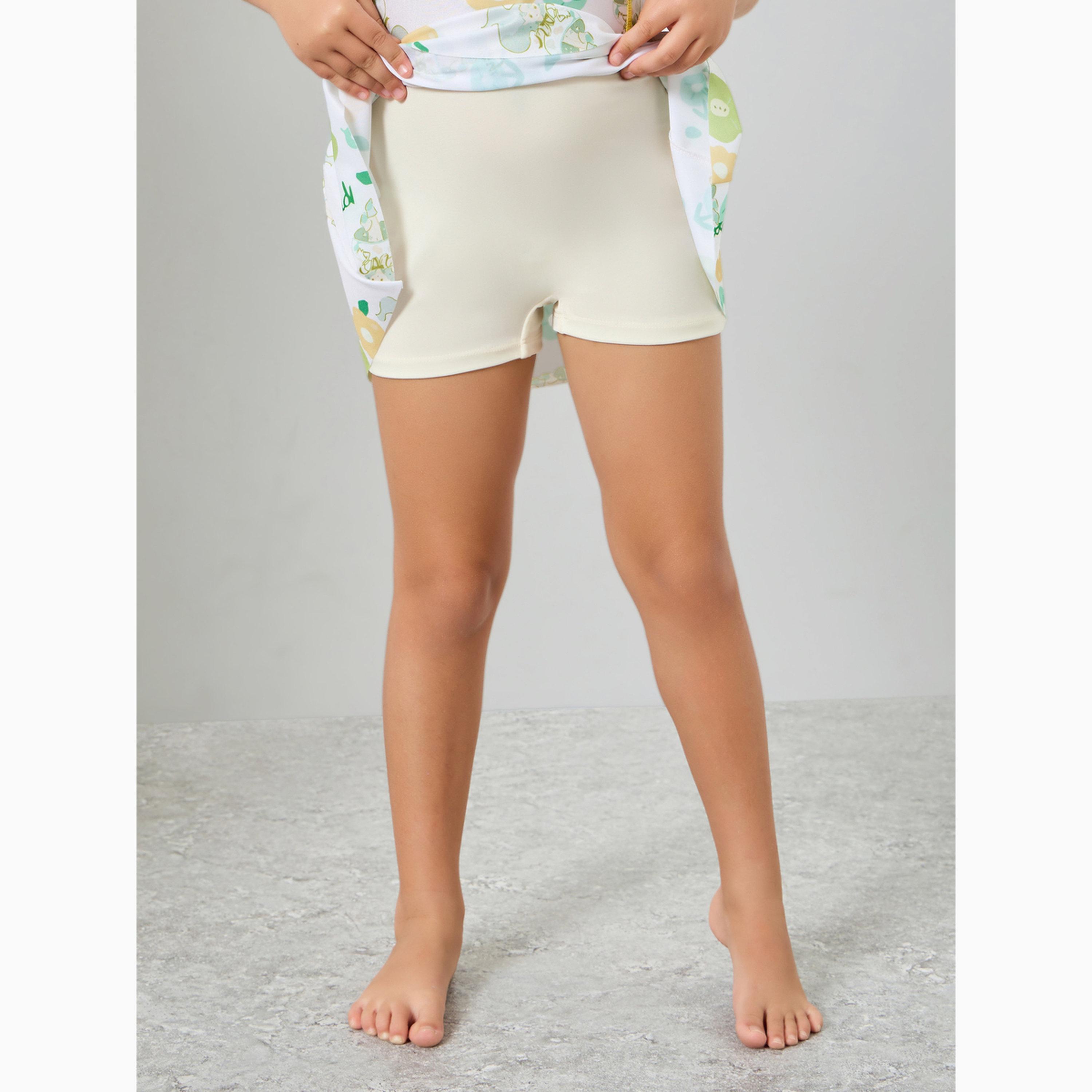 Styli Girls Floral Swimsuit with Cap-girls-clothing-swimwear-image-5