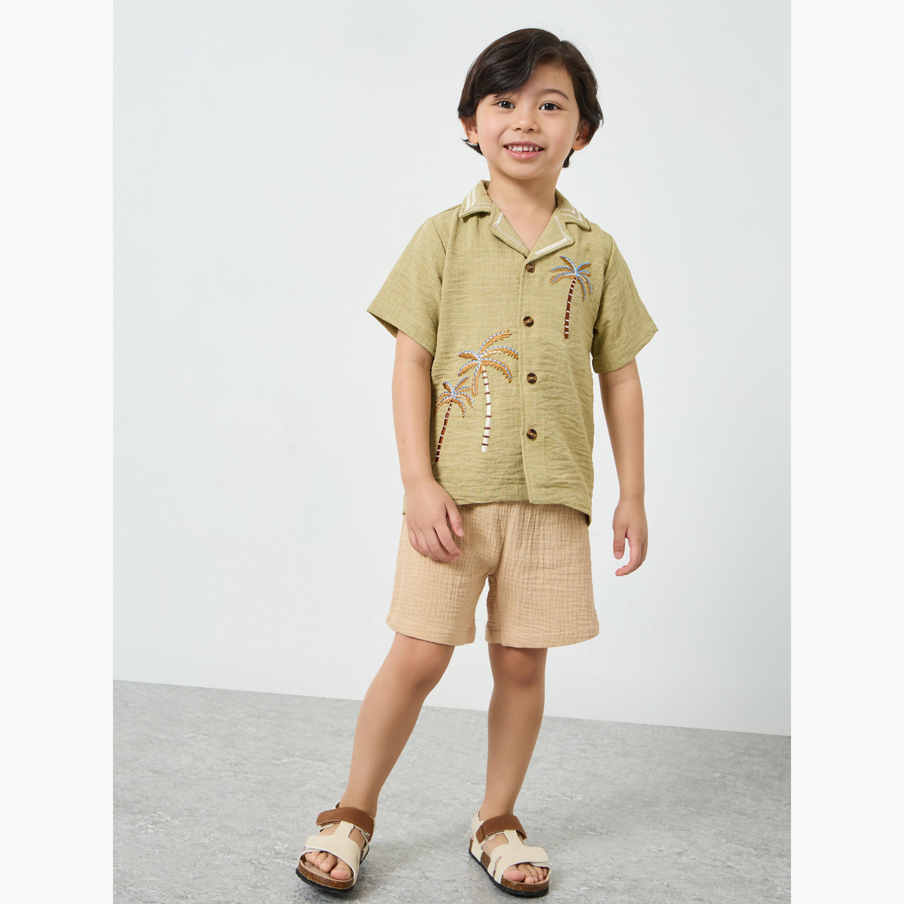 Styli Boys Resort Collar Shirt with Embroidery-boys-clothing-shirts-image-2