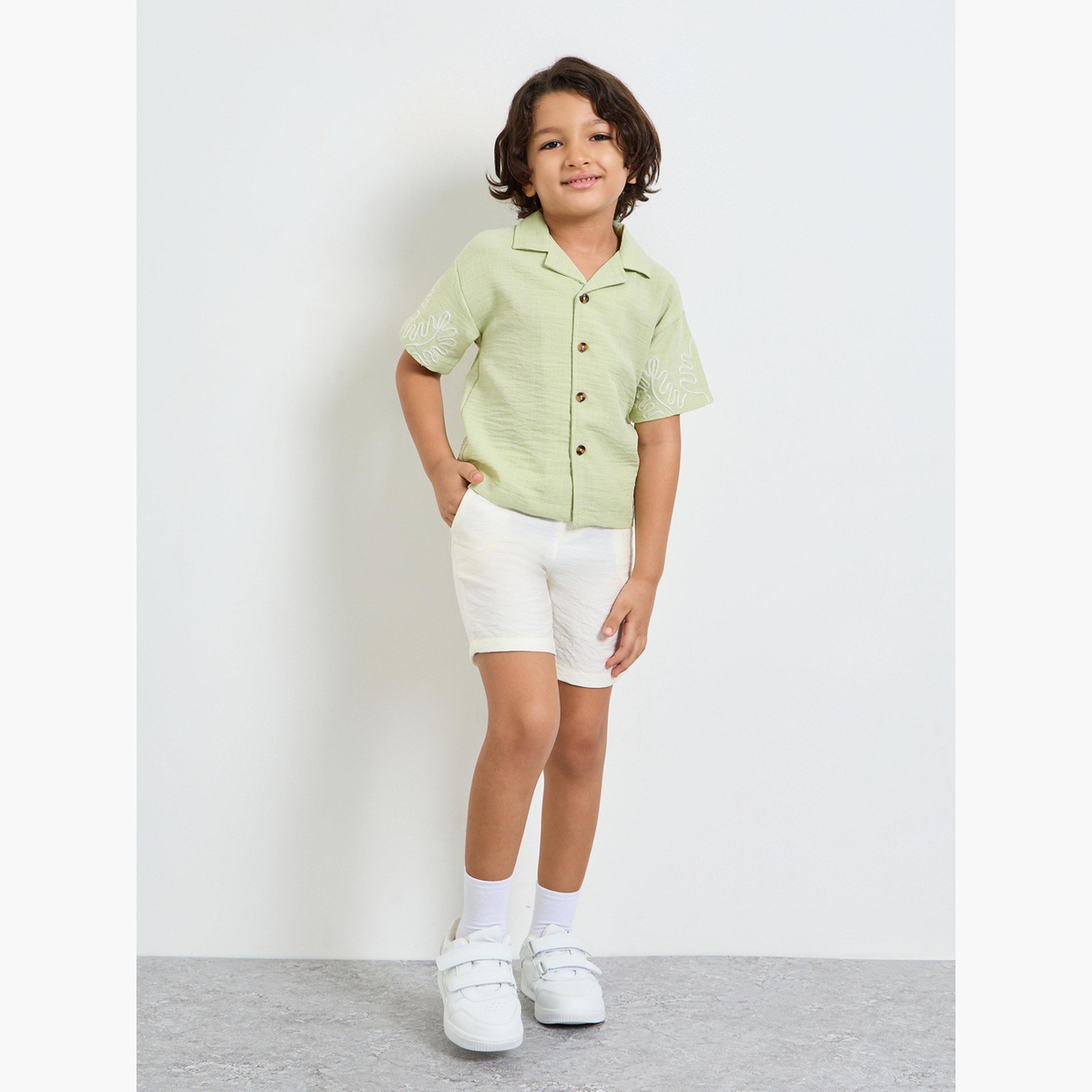 Styli Boys Plain Shorts with Drawstring-boys-clothing-bottoms-shorts-image-2