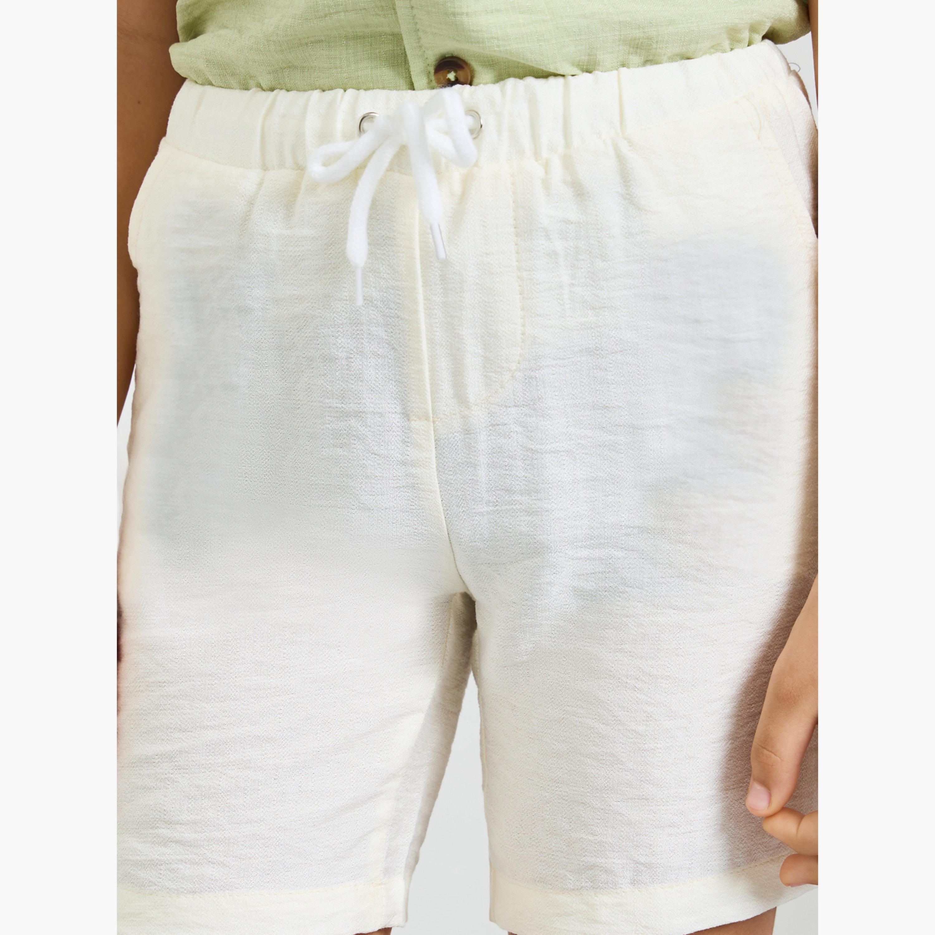 Styli Boys Plain Shorts with Drawstring-boys-clothing-bottoms-shorts-image-3