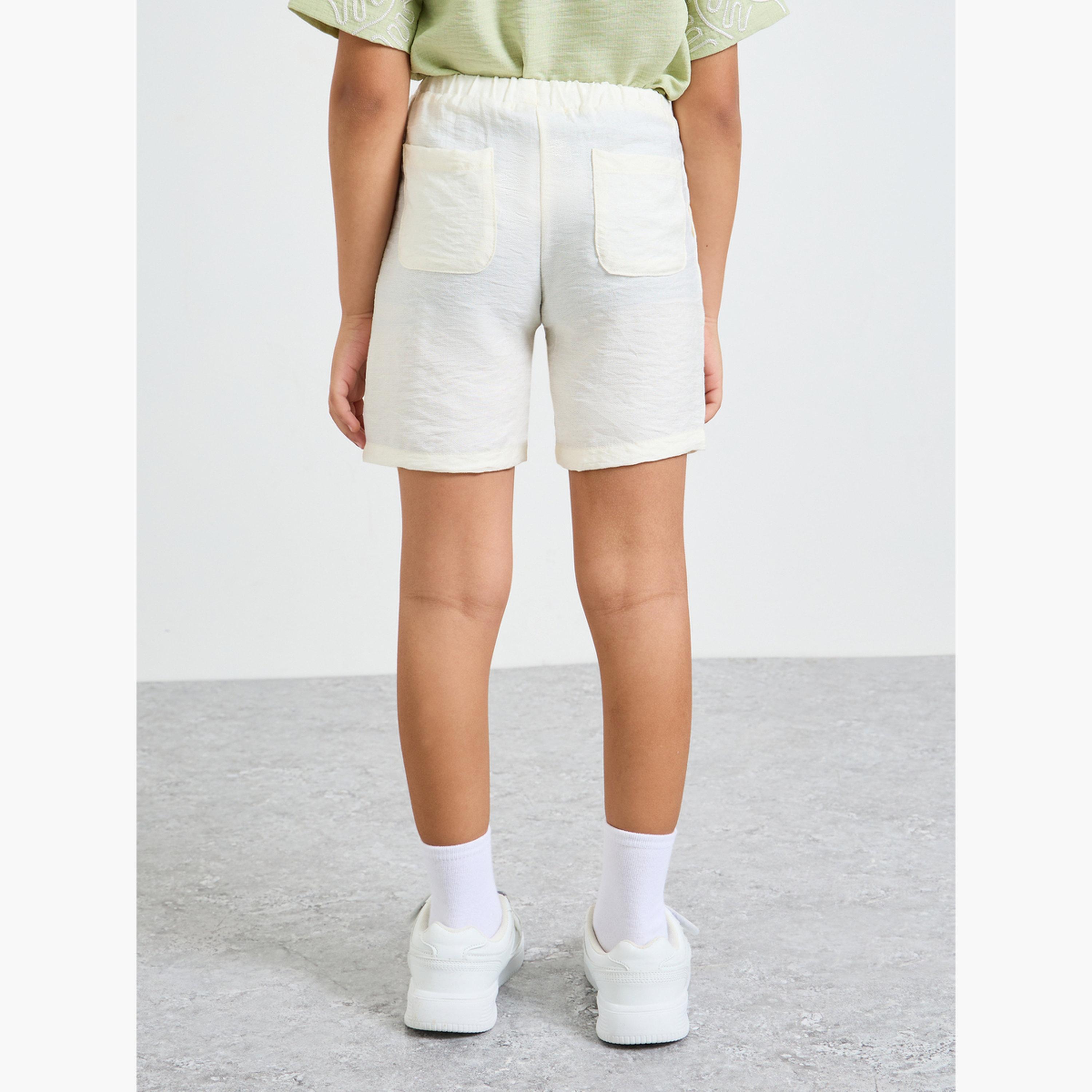 Styli Boys Plain Shorts with Drawstring-boys-clothing-bottoms-shorts-image-4