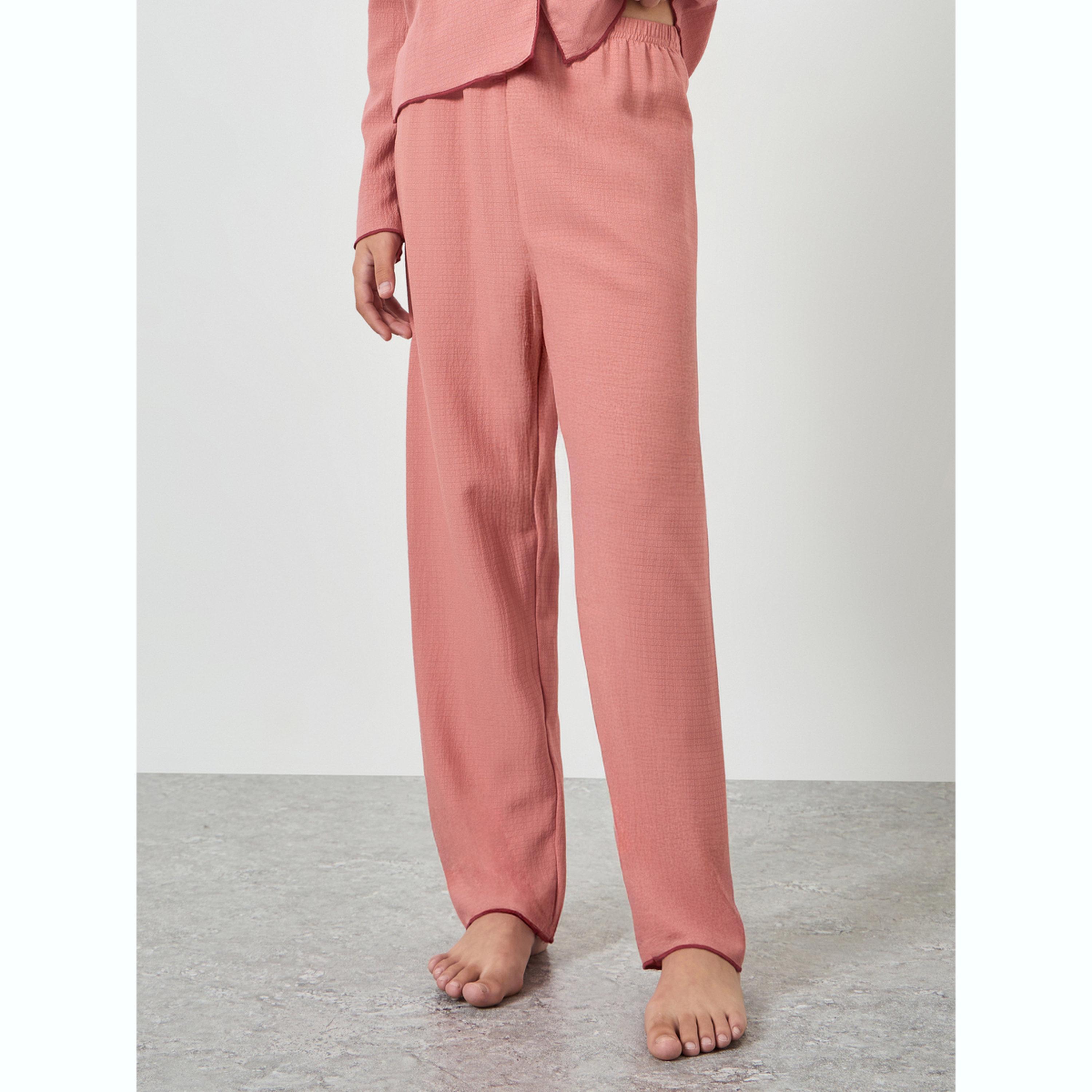 Take Two Teen Girls Textured Long Sleeve Shirt and Pyjama Set-girls-clothing-nightwear-image-5