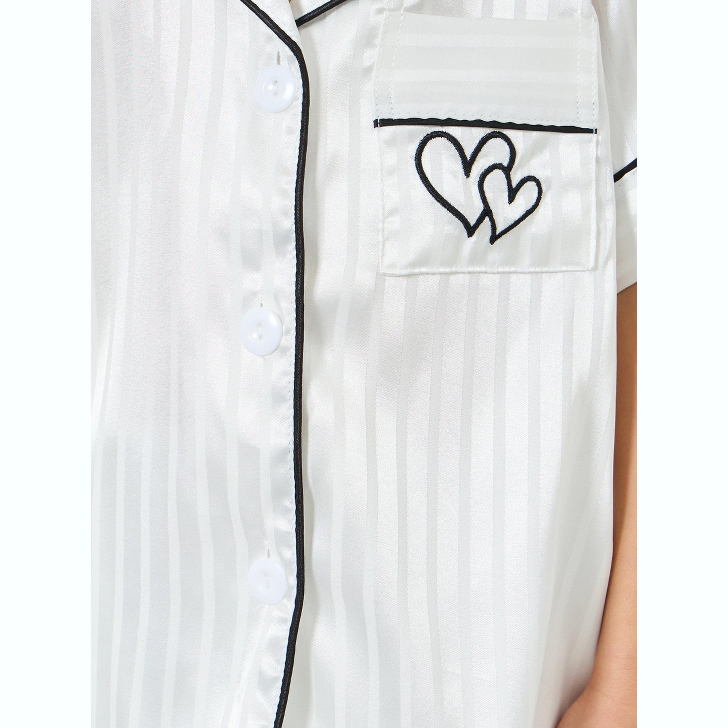 Take Two Girls Striped Short Sleeve Shirt and Pyjama Set-girls-clothing-nightwear-image-5