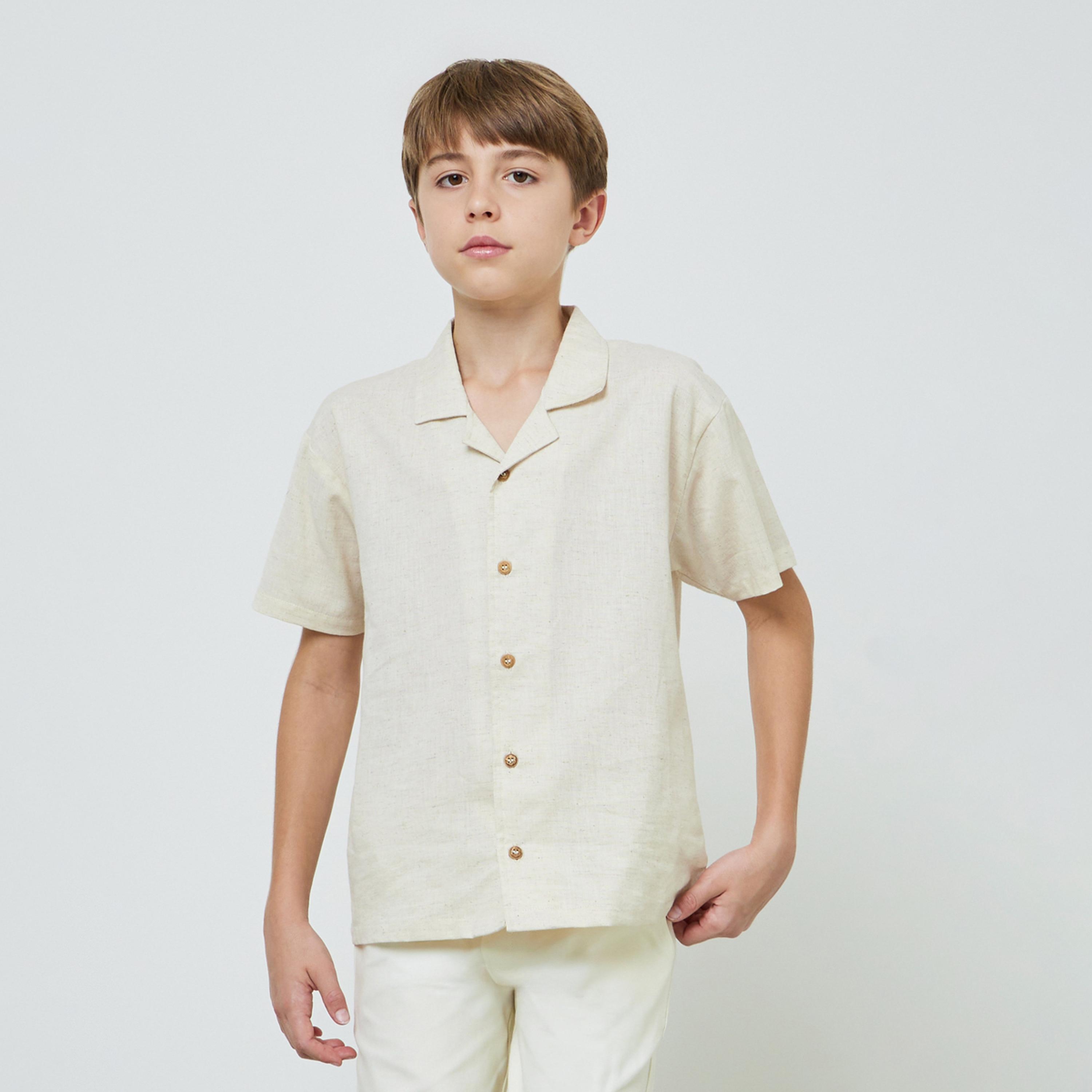 قميص قطن بياقة ريزورت للأولاد-boys-clothing-shirts-image-1