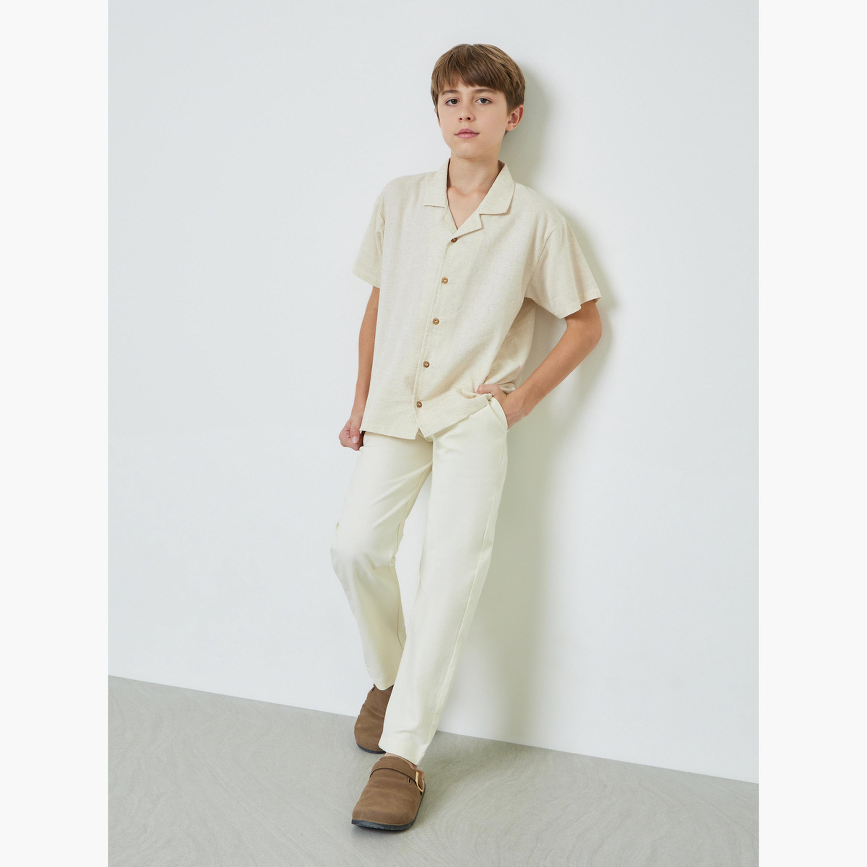 قميص قطن بياقة ريزورت للأولاد-boys-clothing-shirts-image-2