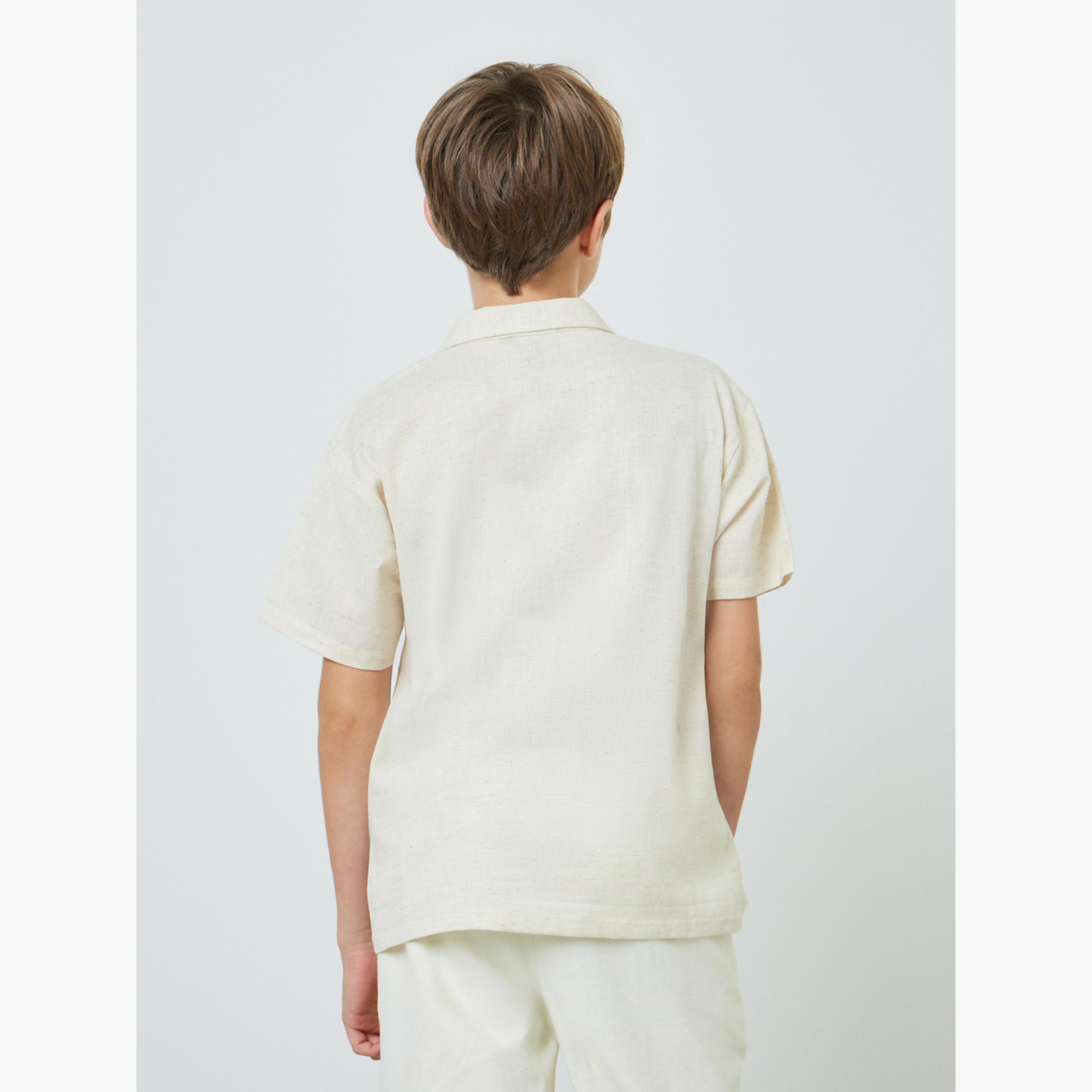 قميص قطن بياقة ريزورت للأولاد-boys-clothing-shirts-image-3