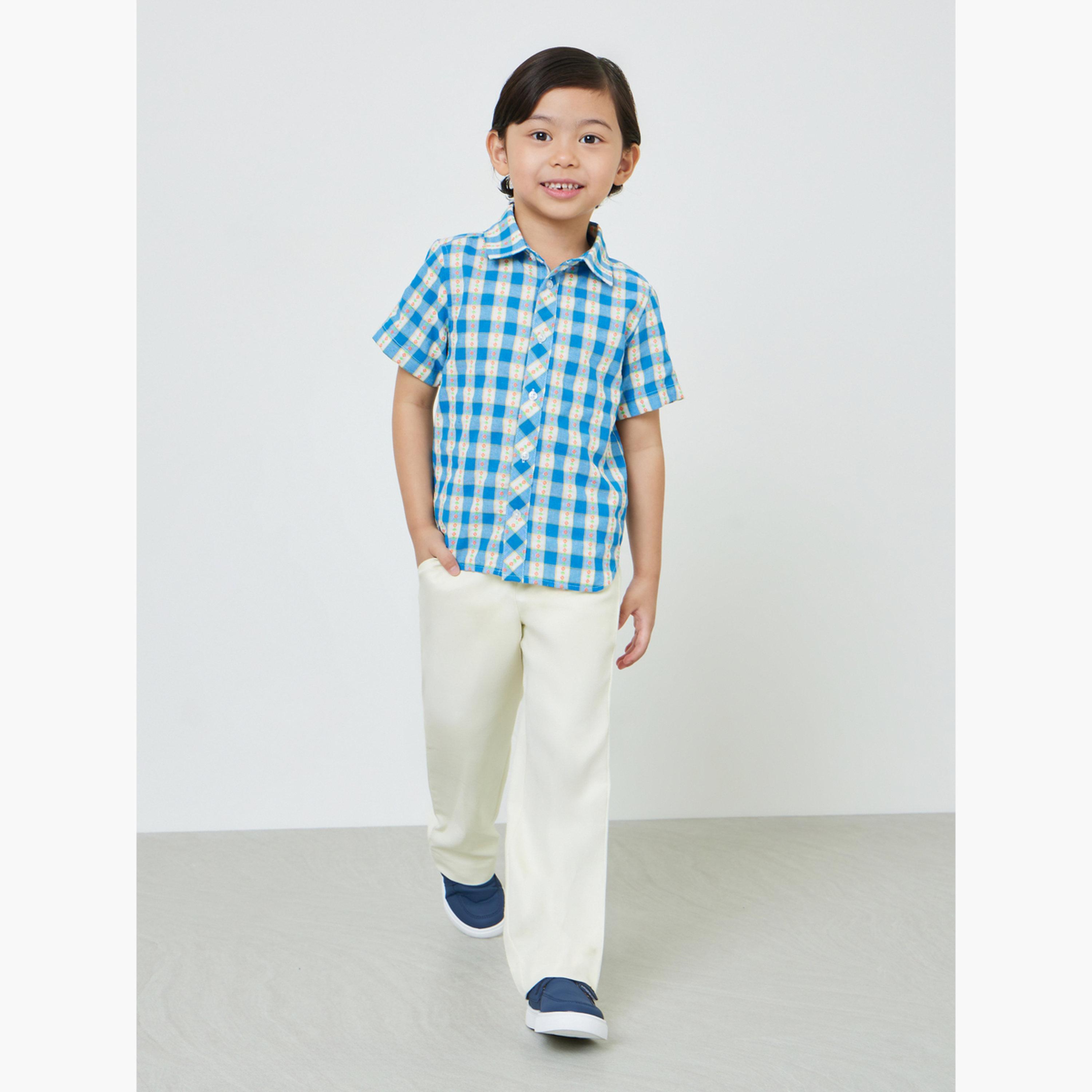 Styli Boys Solid Pants with Drawcord and Side Pocket-boys-clothing-bottoms-trousers-image-2