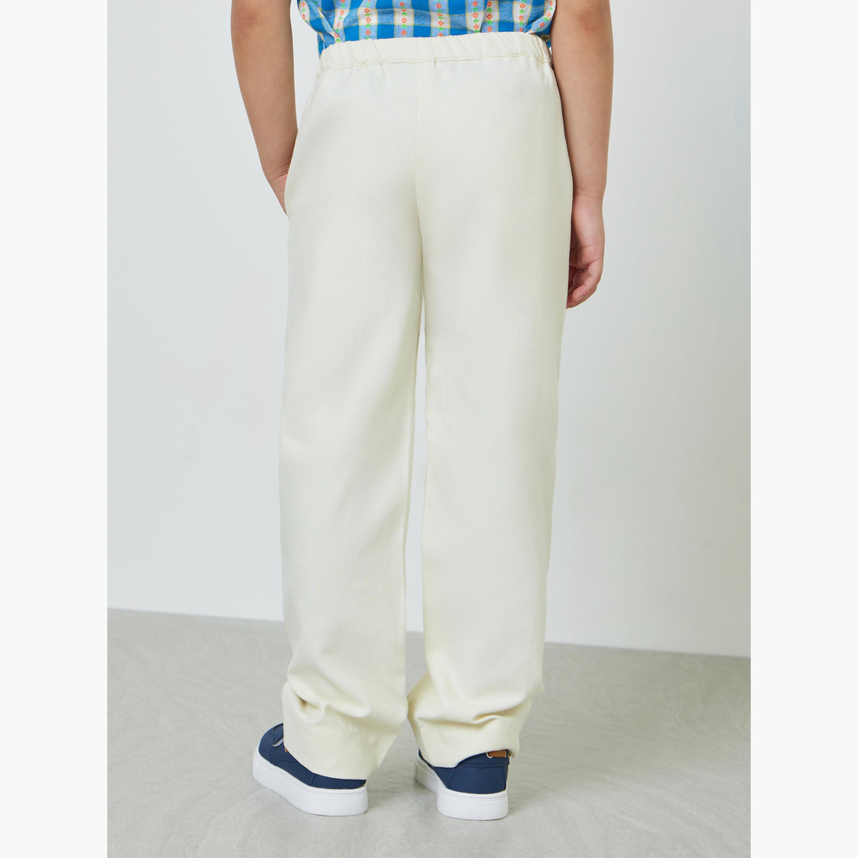 Styli Boys Solid Pants with Drawcord and Side Pocket-boys-clothing-bottoms-trousers-image-4
