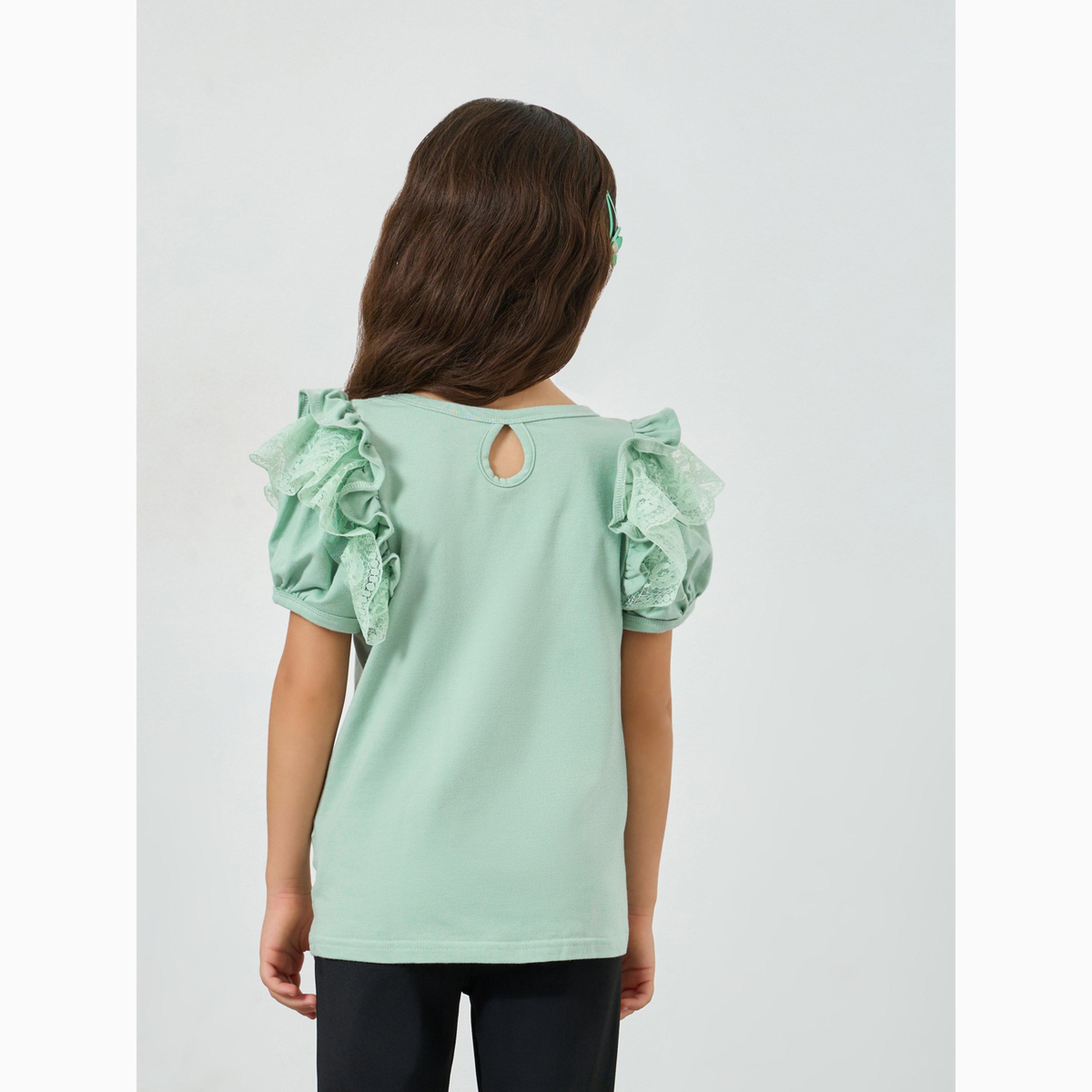 بلوزة دانتيل بأكمام منفوخة-girls-clothing-blousesandshirts-image-2