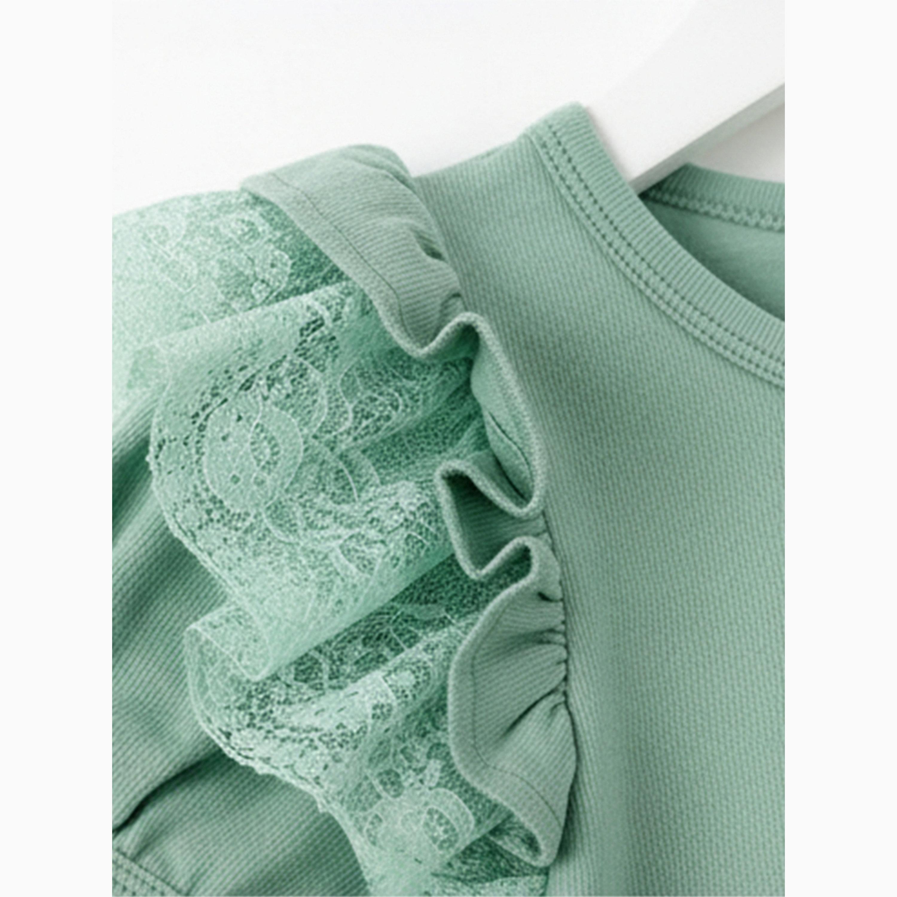 بلوزة دانتيل بأكمام منفوخة-girls-clothing-blousesandshirts-image-1