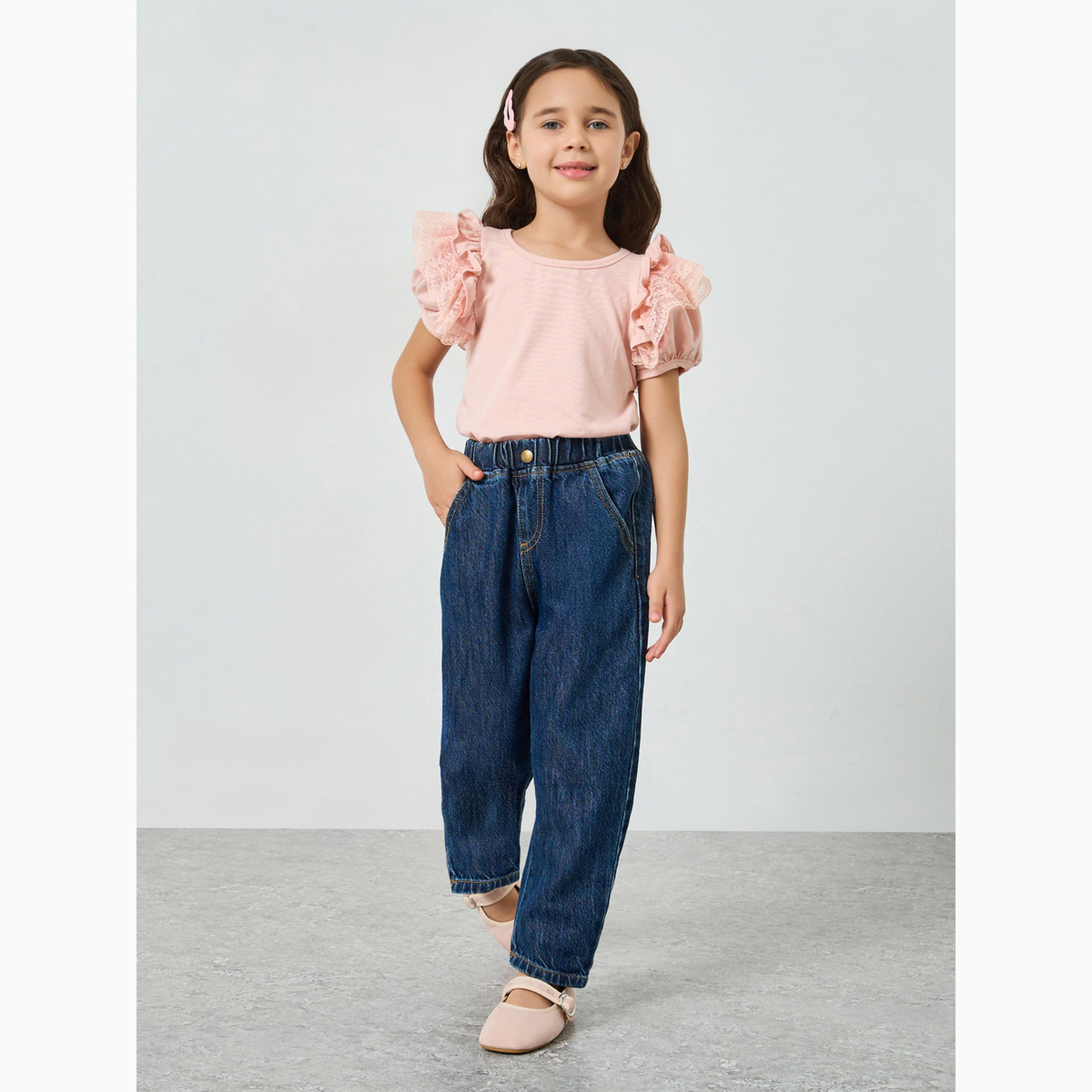 بلوزة دانتيل بأكمام منفوخة-girls-clothing-blousesandshirts-image-4