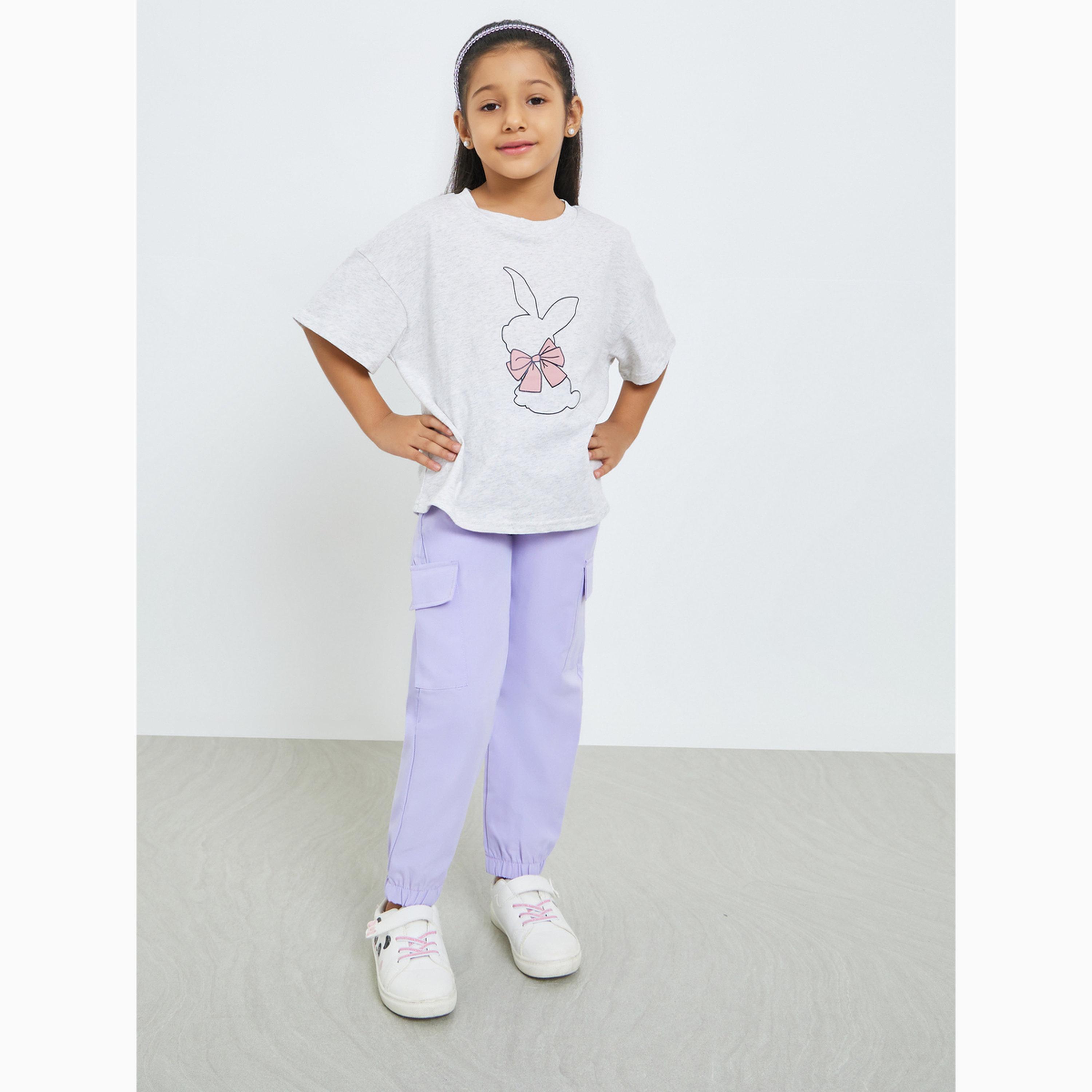 Take Two Girls Graphic Print Dropped Shoulder Short Sleeve T-Shirt-girls-clothing-tshirts-image-2
