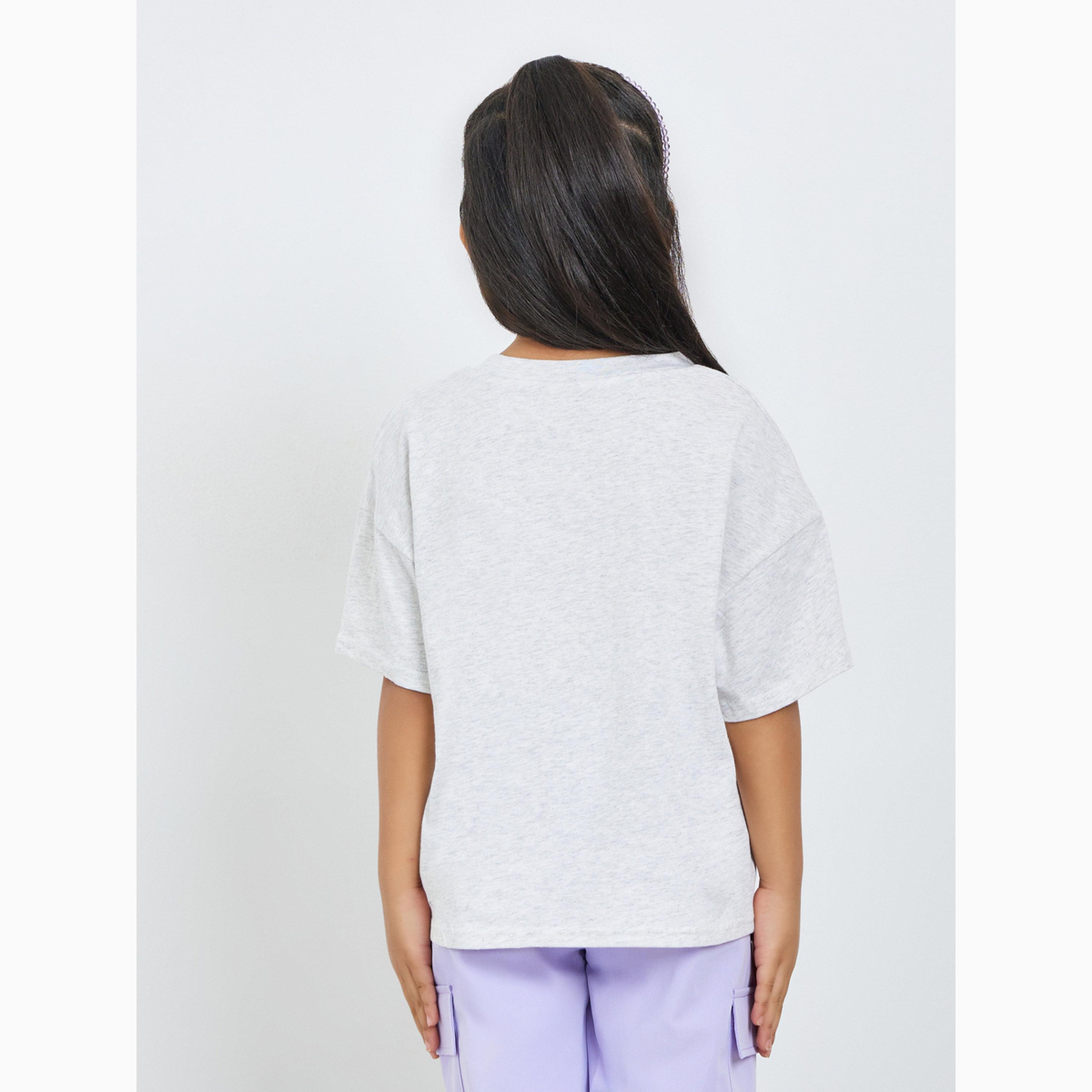 Take Two Girls Graphic Print Dropped Shoulder Short Sleeve T-Shirt-girls-clothing-tshirts-image-4