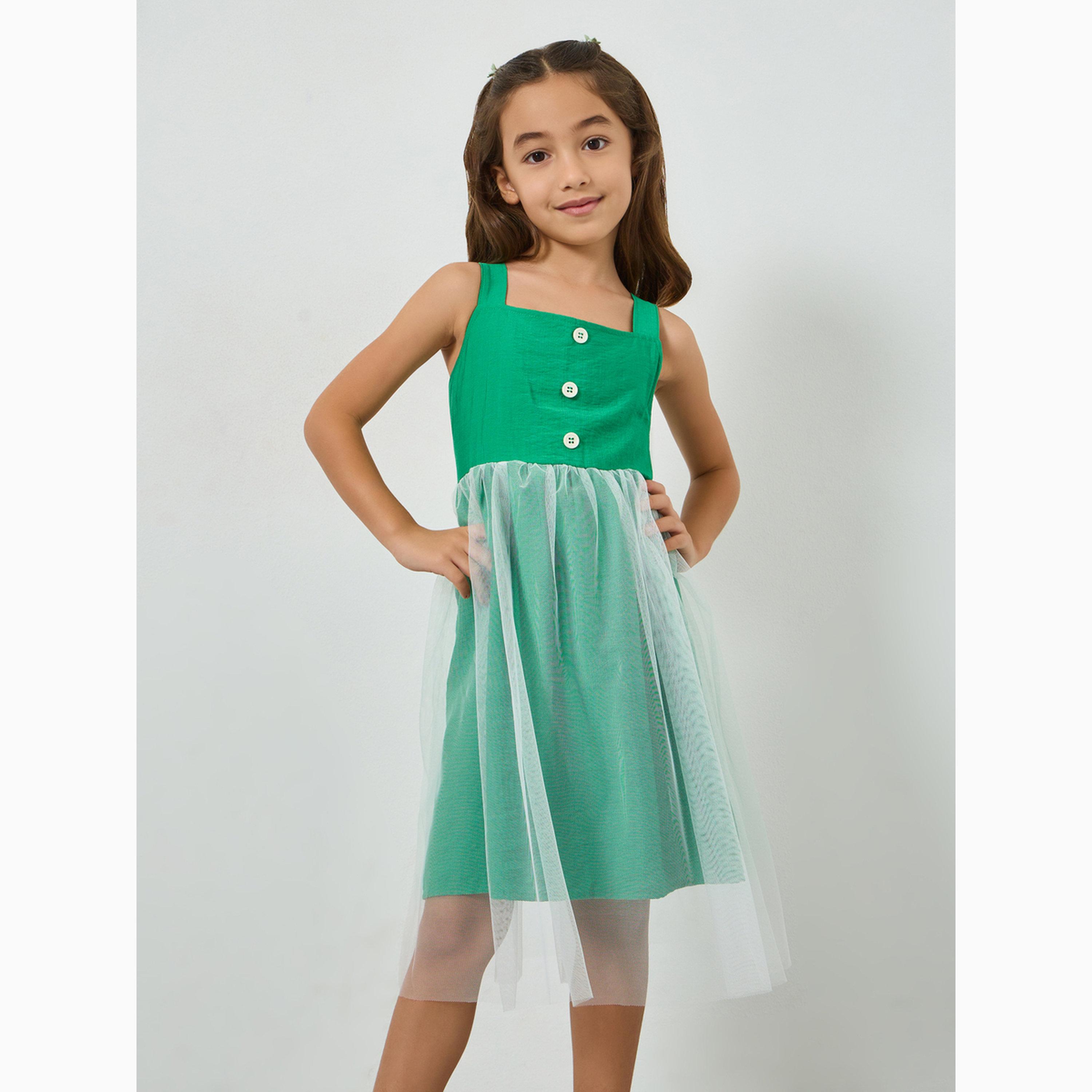 فستان شبك بلا أكمام-girls-clothing-dressesandjumpsuits-image-2